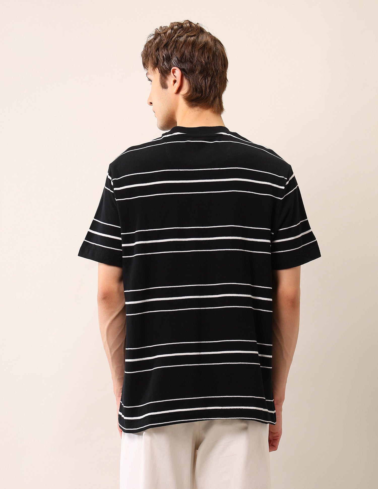 Relaxed Fit Pure Cotton T-Shirt Black - U.S. Polo Assn. India | Large