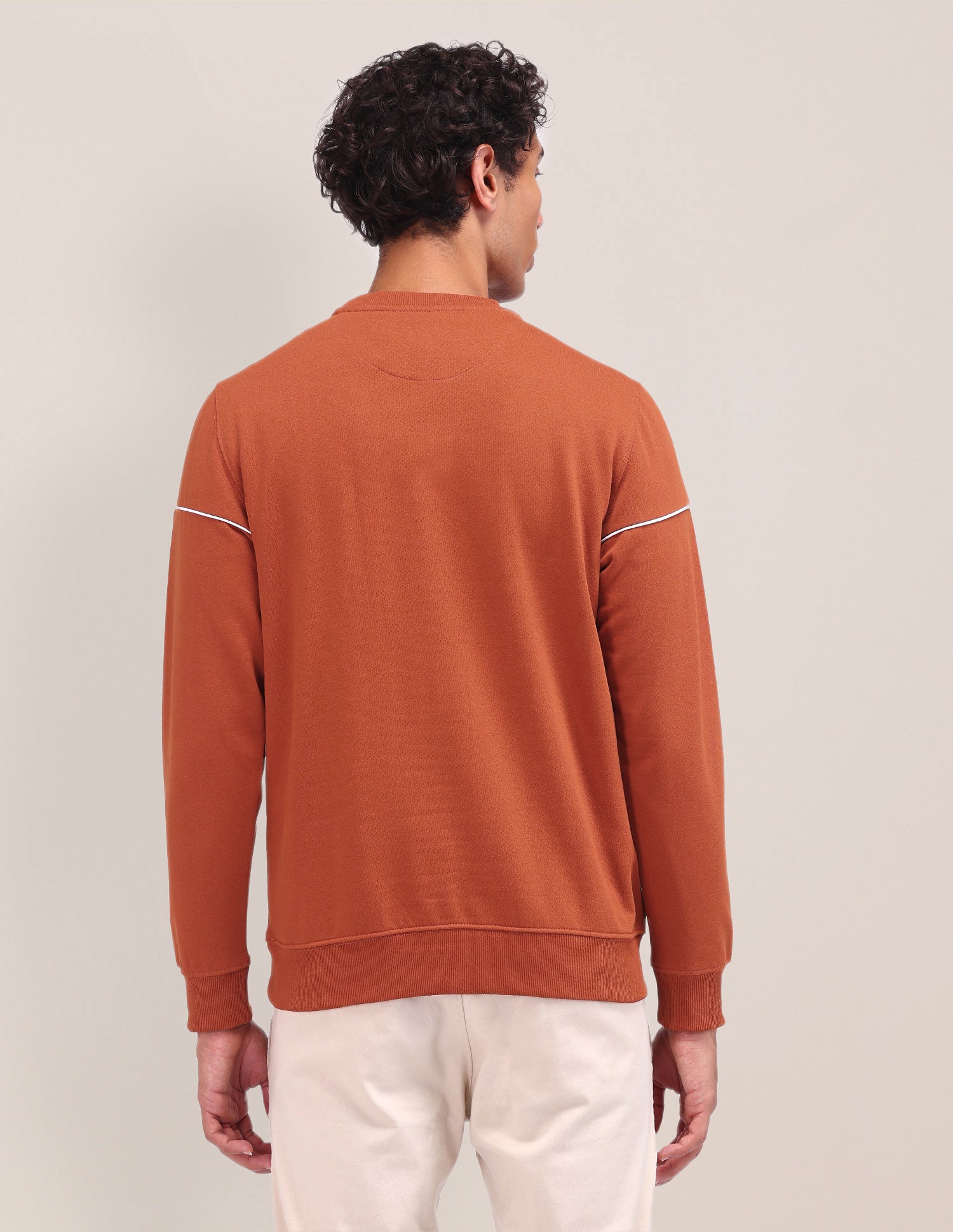 Brand Printed Regular Fit Sweatshirt Rust - U.S. POLO ASSN. | Large