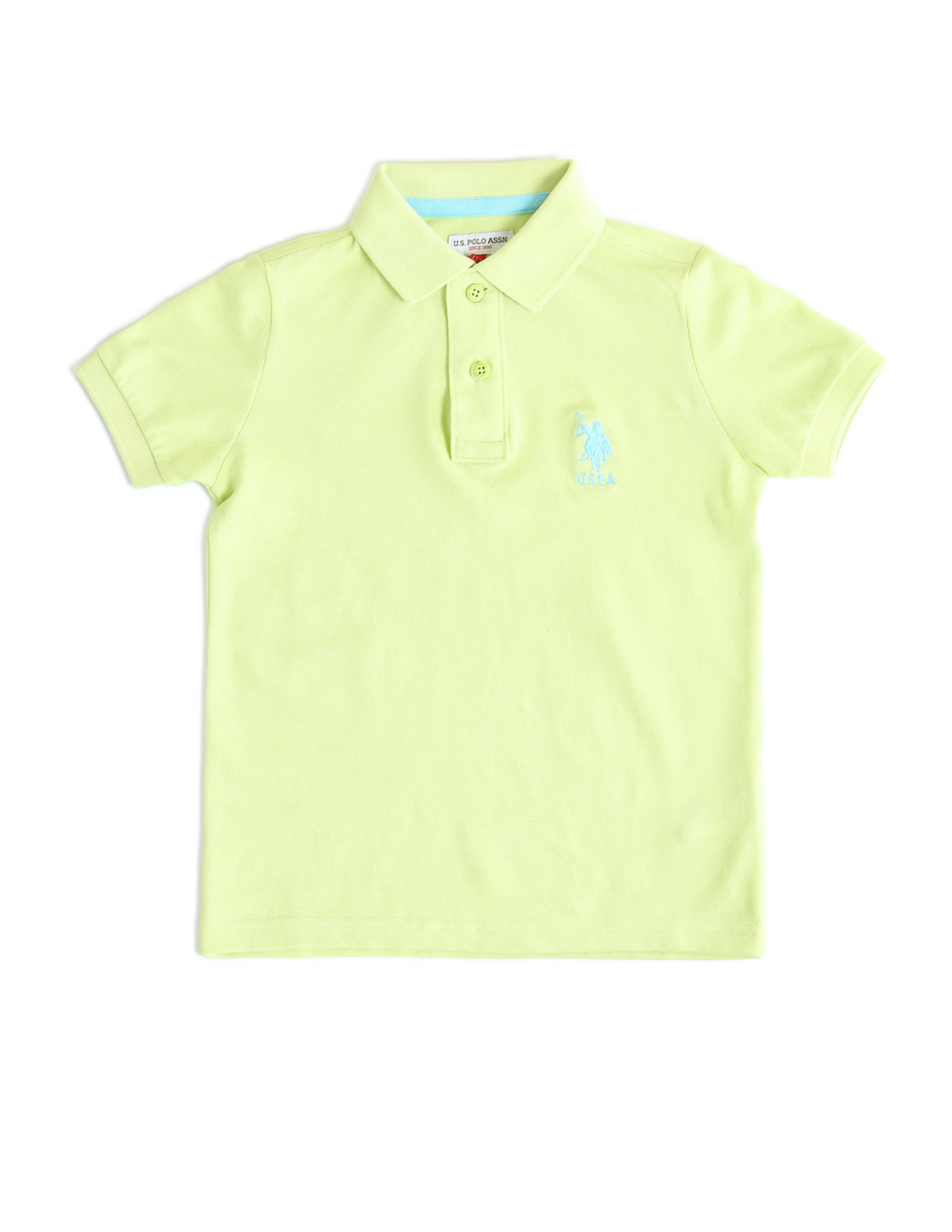 Boys Solid Regular Fit Polo Shirts Green - U.S. POLO ASSN. | Large