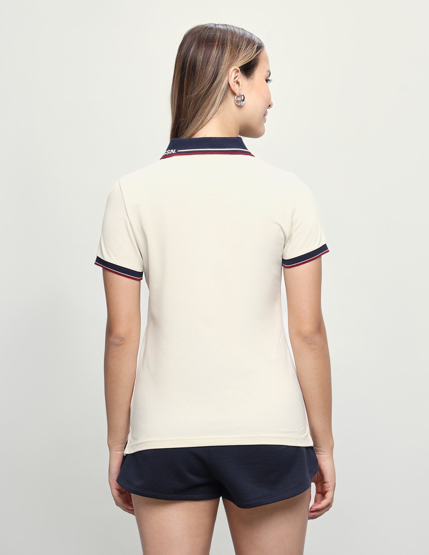 Solid Regular Fit Polo Shirt Ecru - U.S. Polo Assn. India | Large