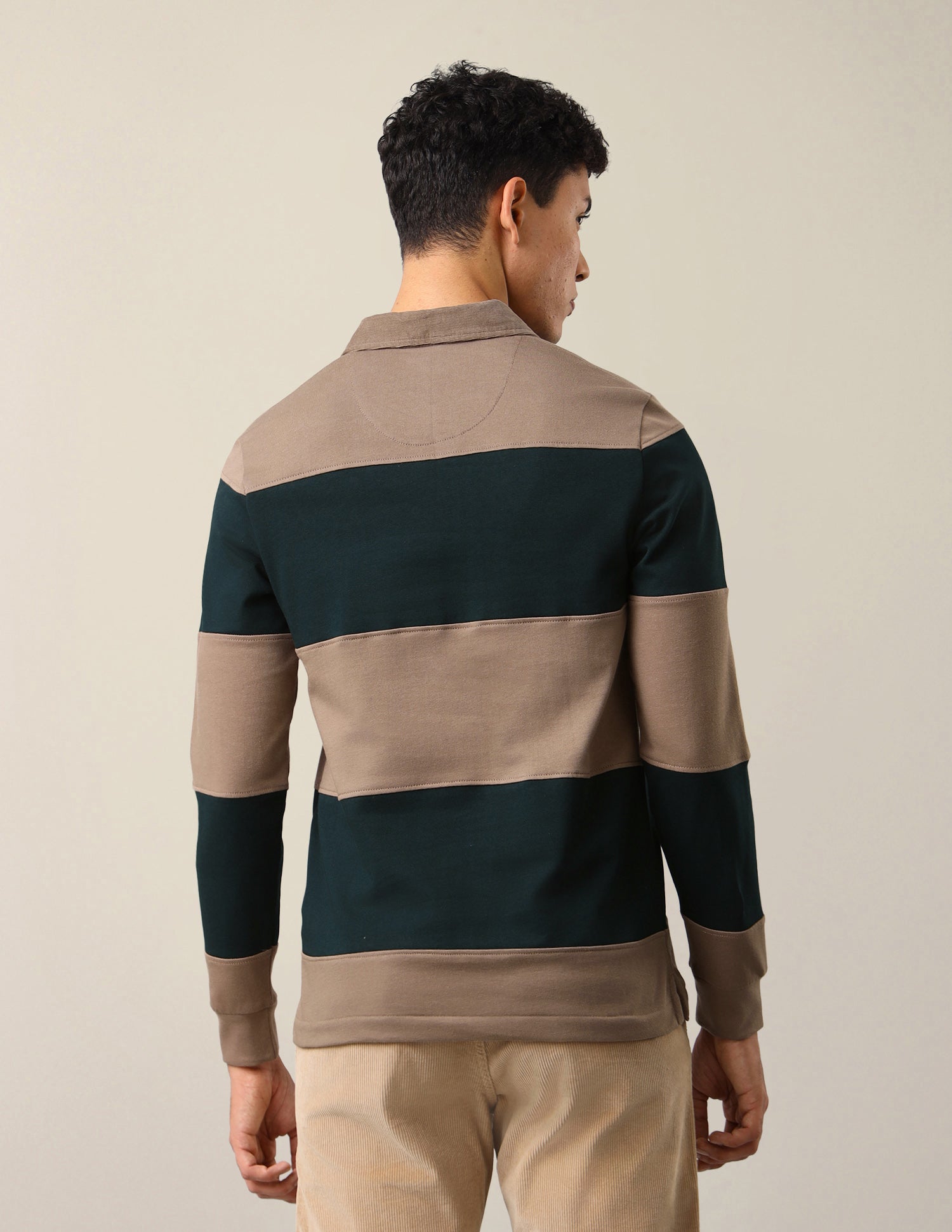Horizontal Striped Slim Fit Polo Shirt Green - U.S. Polo Assn. India | Large
