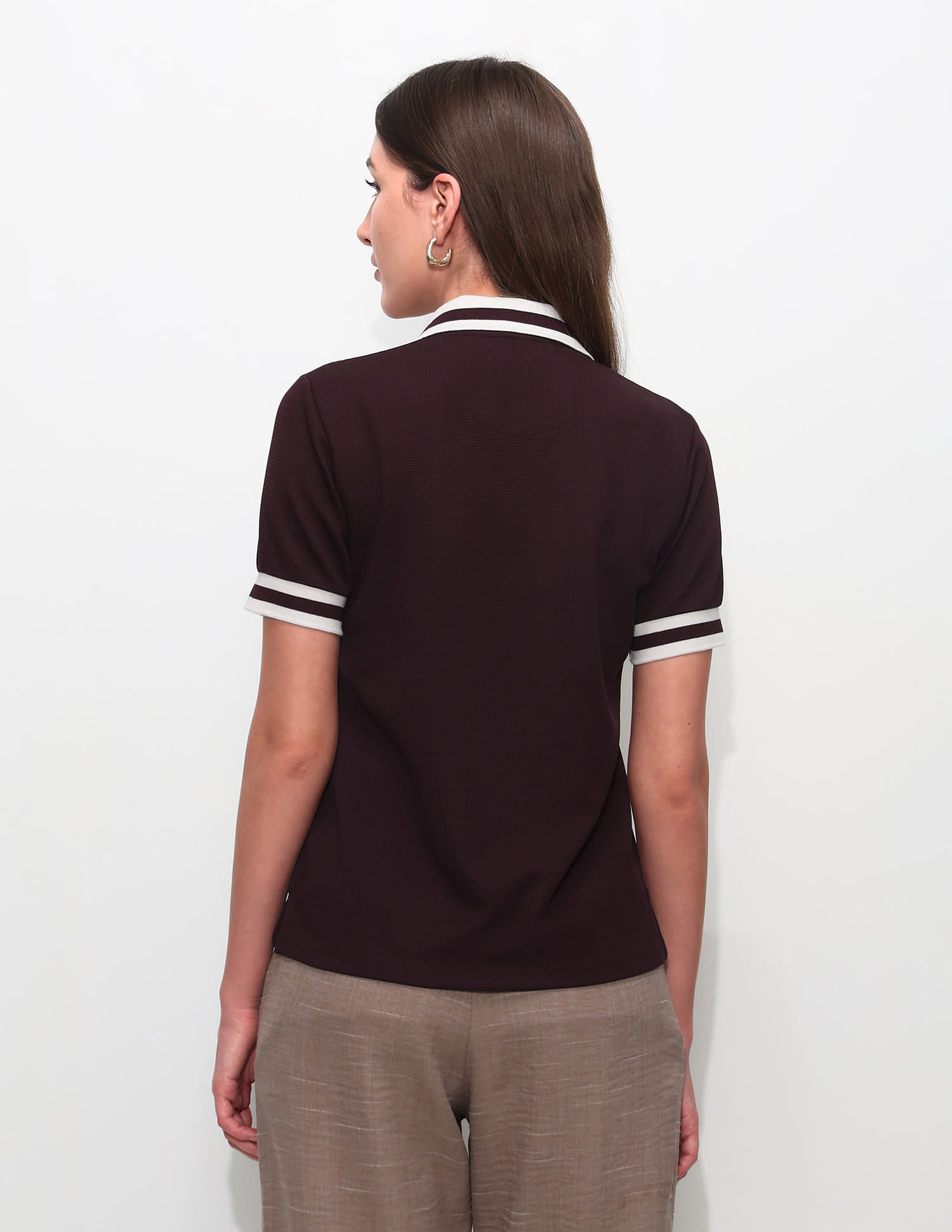 Regular Fit Solid Polo Shirt Purple - U.S. Polo Assn. India | Large