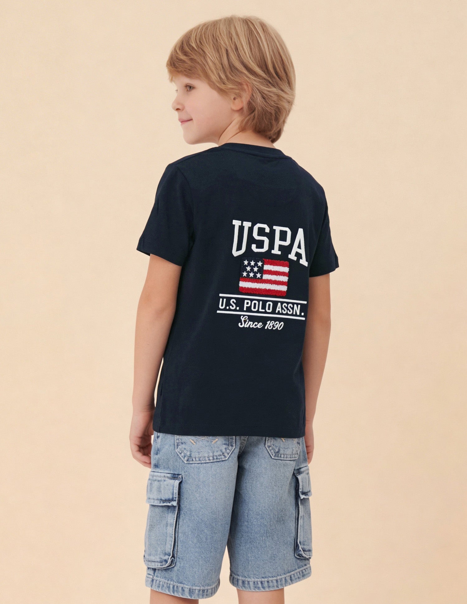 Brand Embroidered Regular Fit T-Shirt Navy - U.S. Polo Assn. India | Large