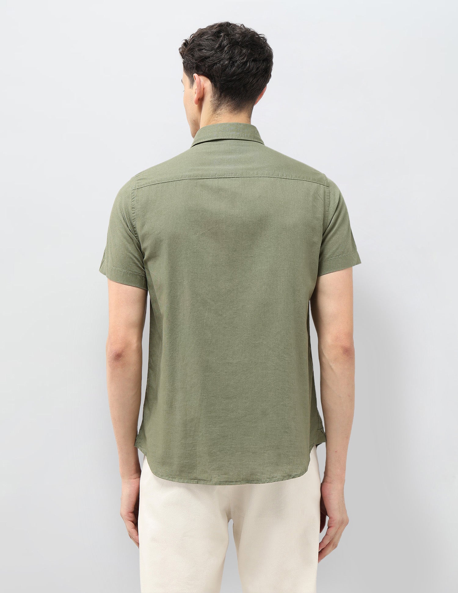 Regular Fit Solid Shirt Light Green - U.S. Polo Assn. India | Large