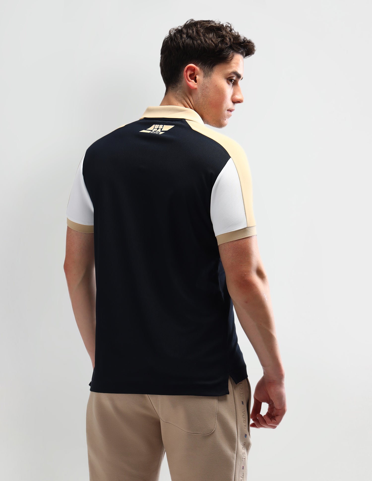 Colourblocked Slim Fit Polo Shirt Navy - U.S. Polo Assn. India | Large