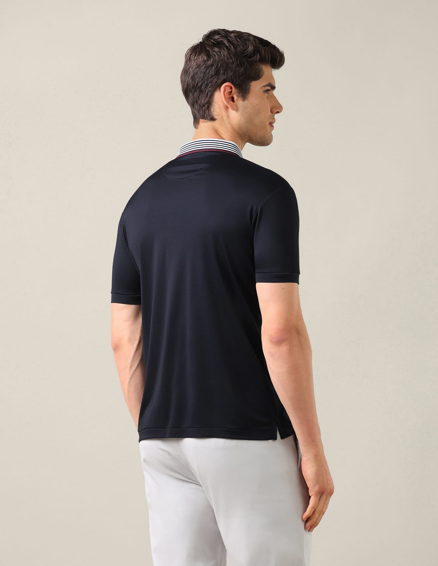 Solid Slim Fit Polo Shirt Blue - U.S. Polo Assn. India | Large