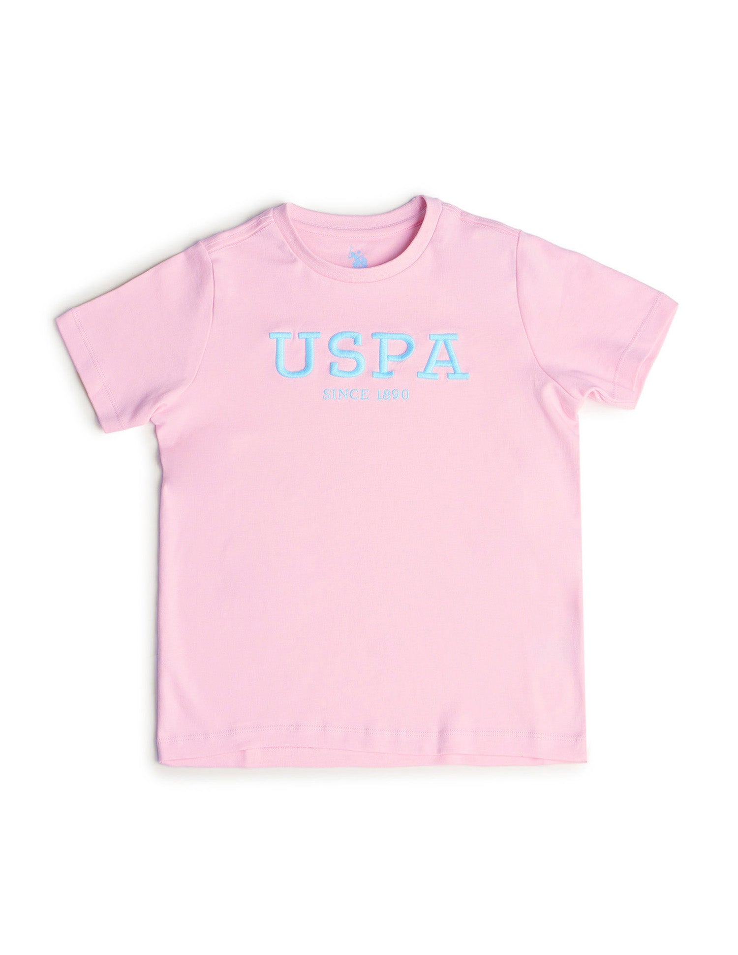 Boys Brand Printed Regular Fit T-Shirt Light Pink - U.S. POLO ASSN. | Large