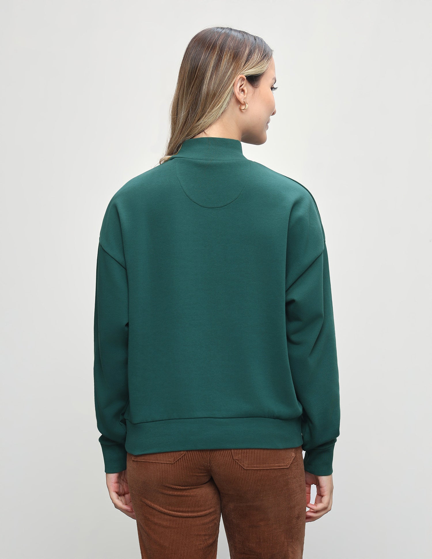 Brand Printed Oversized Fit Sweatshirt Dark Green - U.S. Polo Assn. India | Large