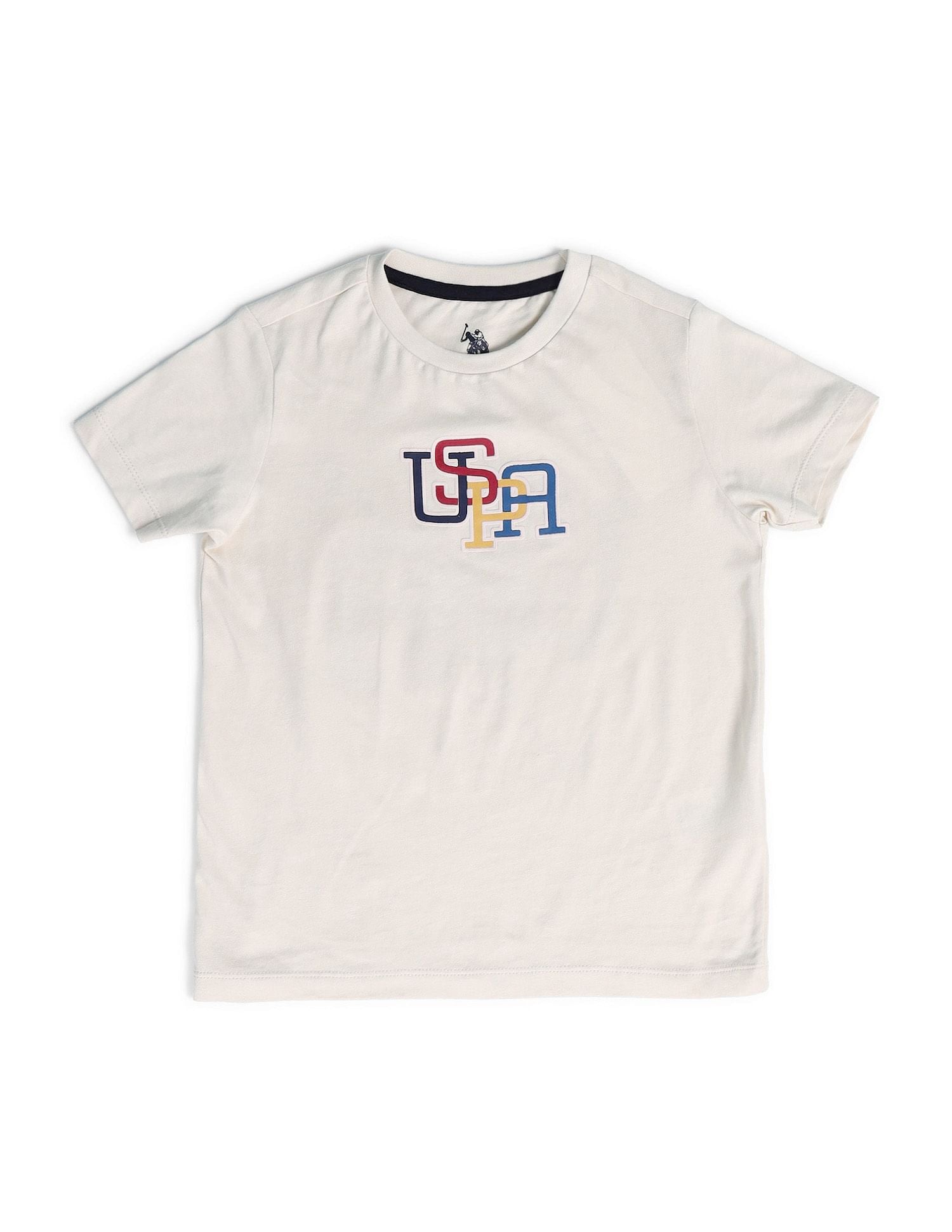 Boys Brand Printed T-Shirt Off White - U.S. POLO ASSN. | Large
