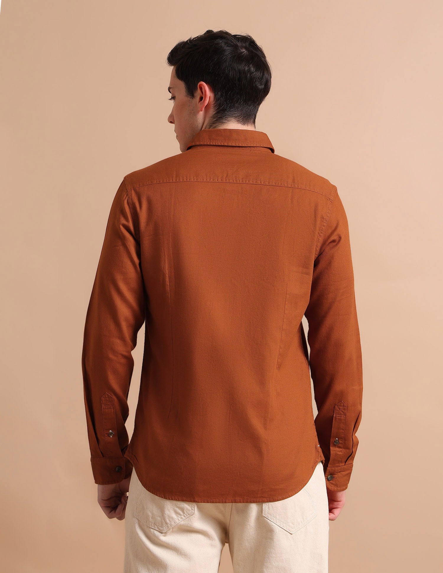 Spread Collar Dobby Shirt Rust - U.S. POLO ASSN. | Large