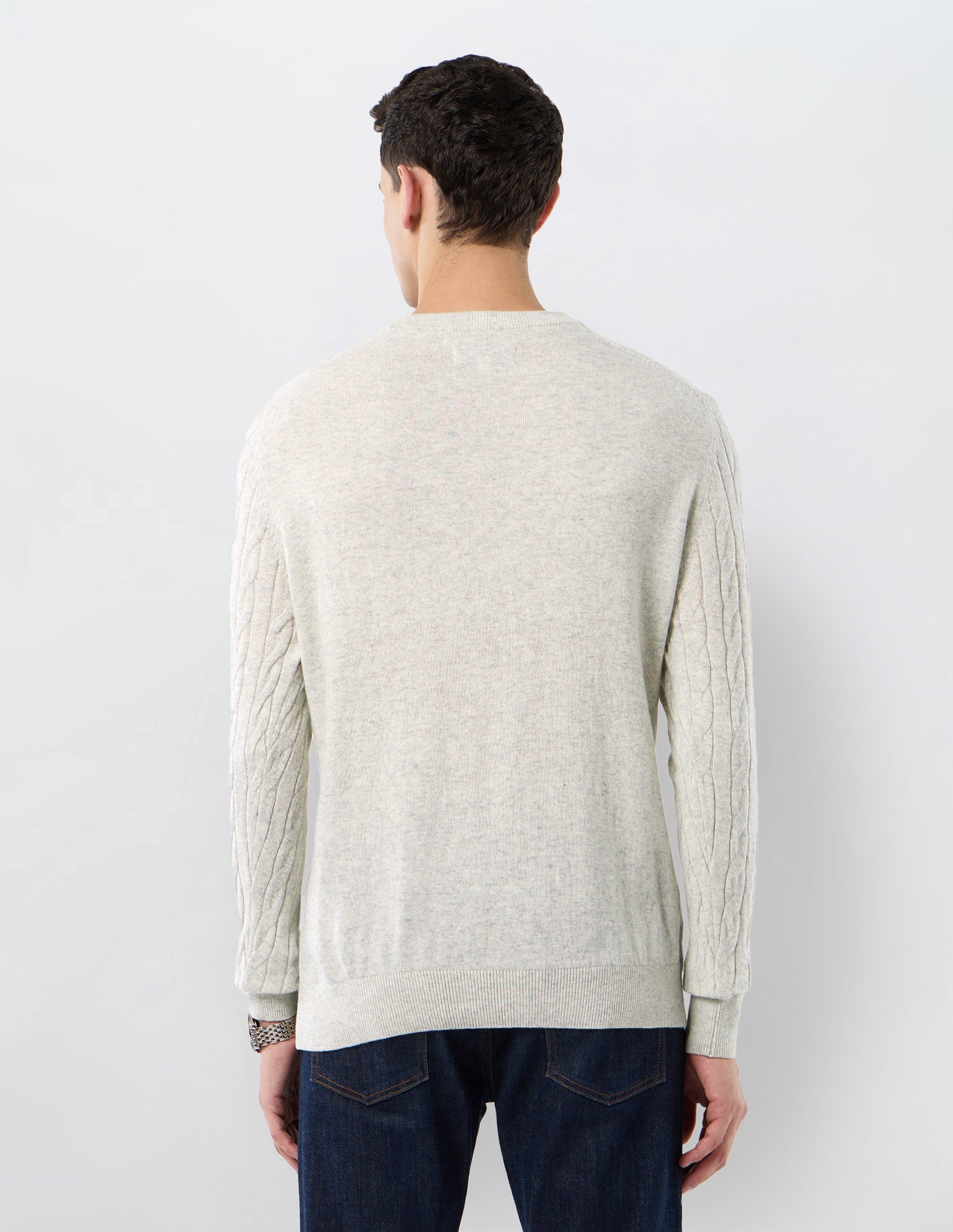 Patterned Cable Knit Regular Fit Sweater Off White - U.S. POLO ASSN. | Large