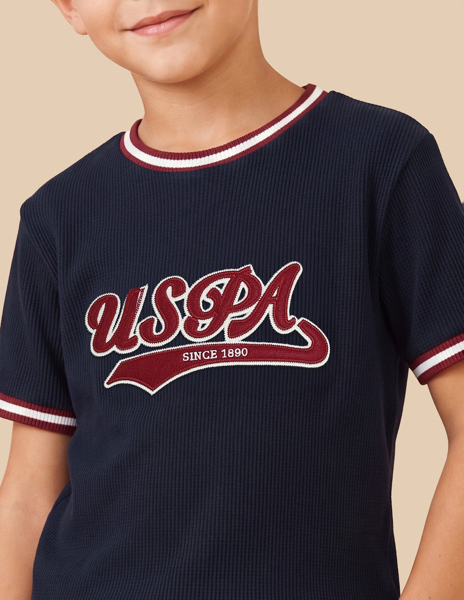 Brand Applique Regular Fit T-Shirt Navy - U.S. Polo Assn. India | Large