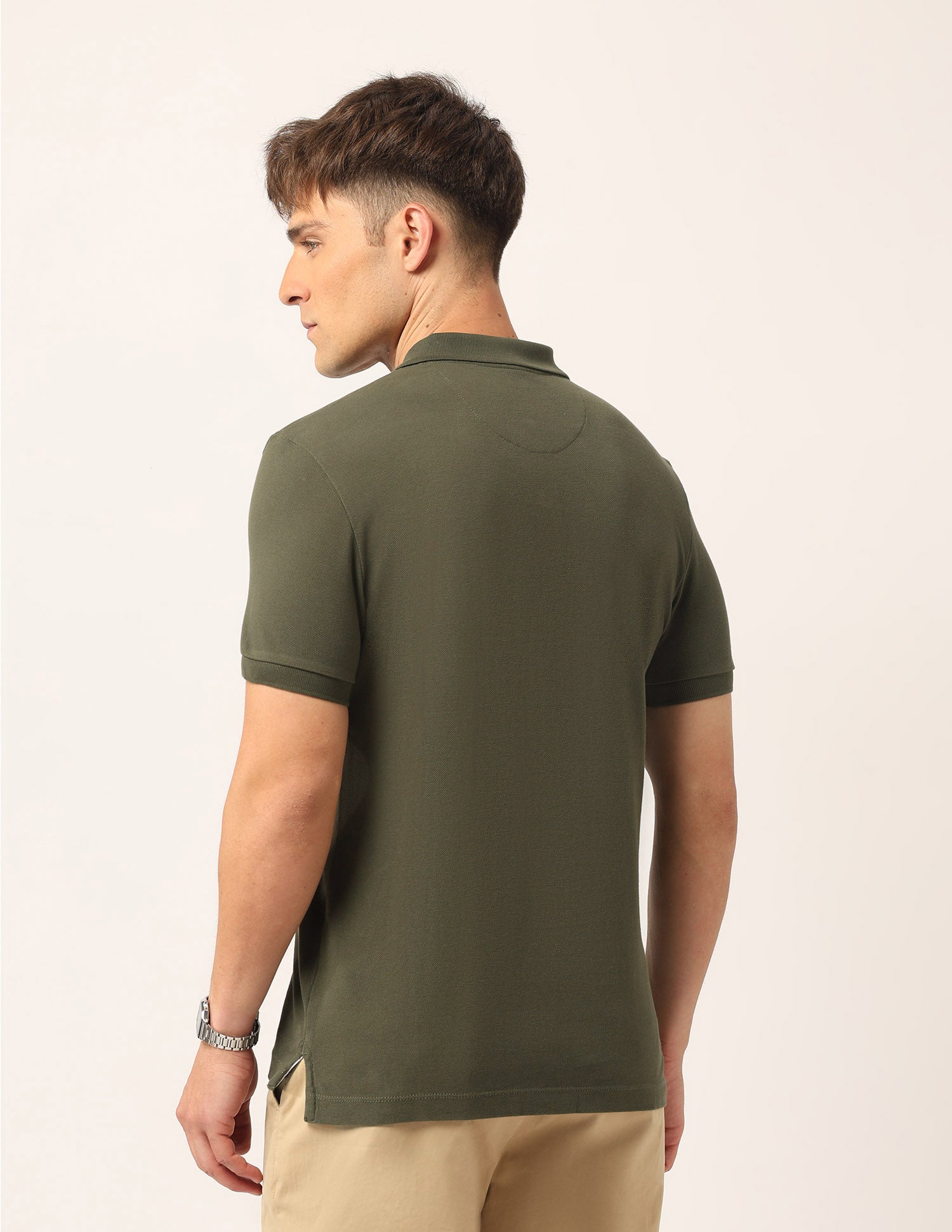 Graphic Muscle Fit Polo Shirt Olive - U.S. Polo Assn. India | Large