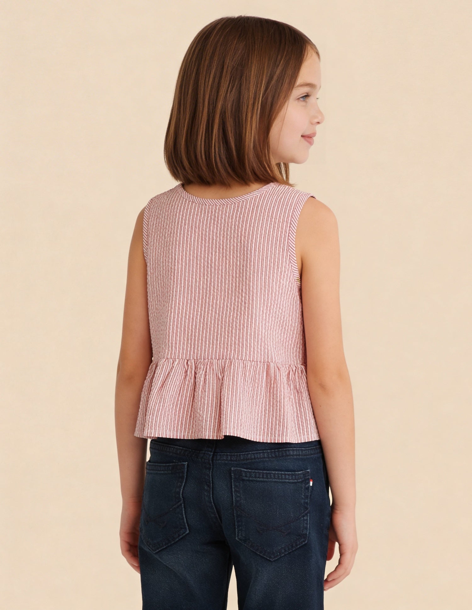 Vertical Striped Star Applique Top Red - U.S. Polo Assn. India | Large