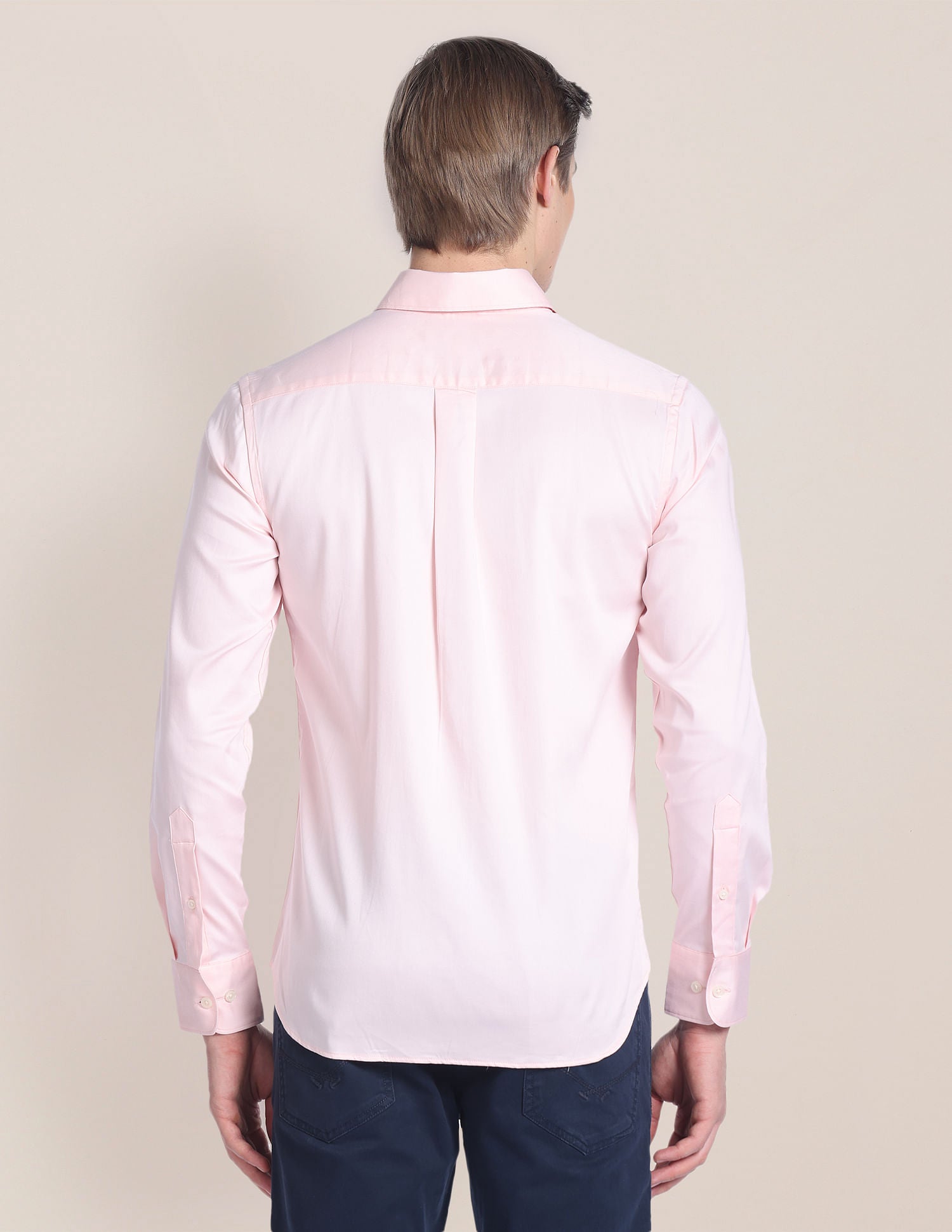 Solid Satin Shirt Light Pink - U.S. POLO ASSN. | Large