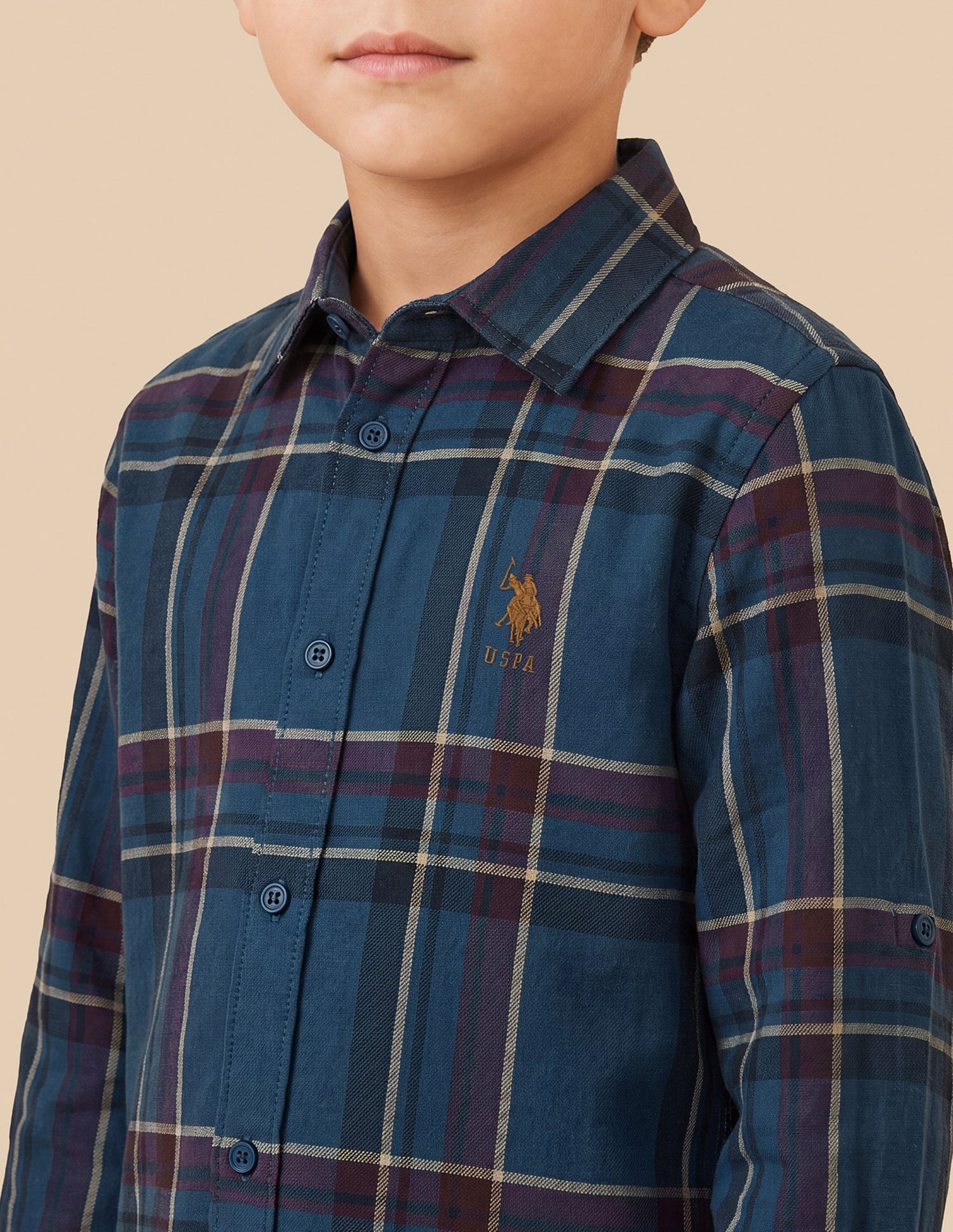 Plaid Checked Oxford Shirt Teal - U.S. Polo Assn. India | Large