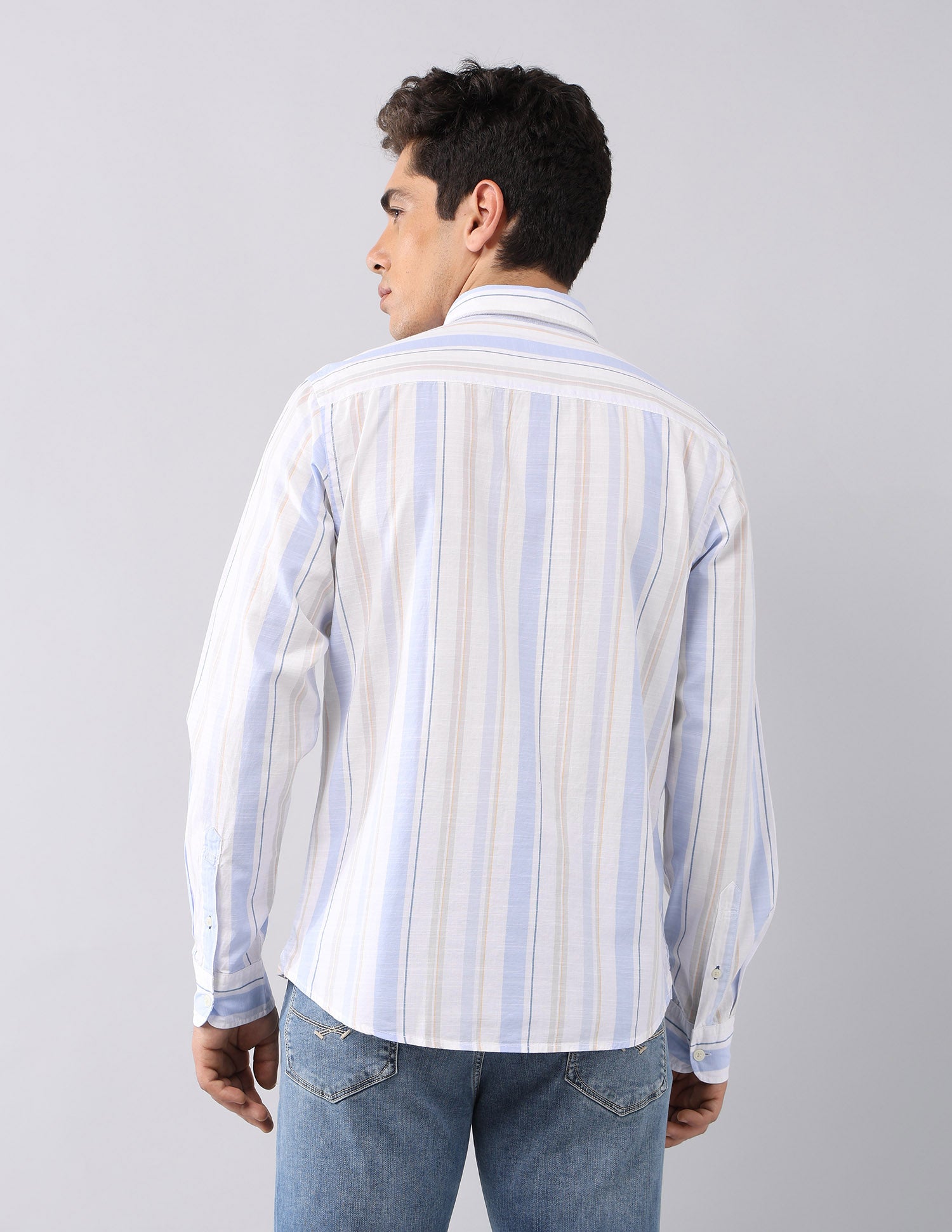 Pure Cotton Regular Fit Shirt Light Blue - U.S. Polo Assn. India | Large