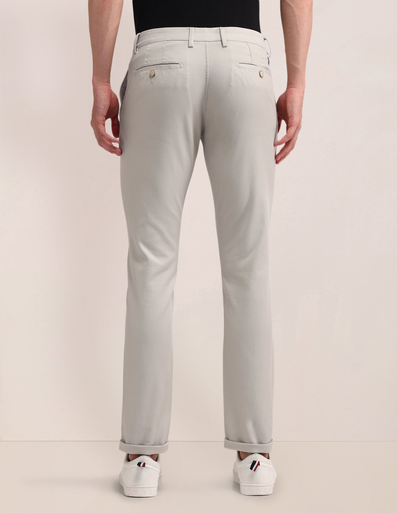 Austin Slim Fit Pleated Front Trousers Stone - U.S. POLO ASSN. | Large