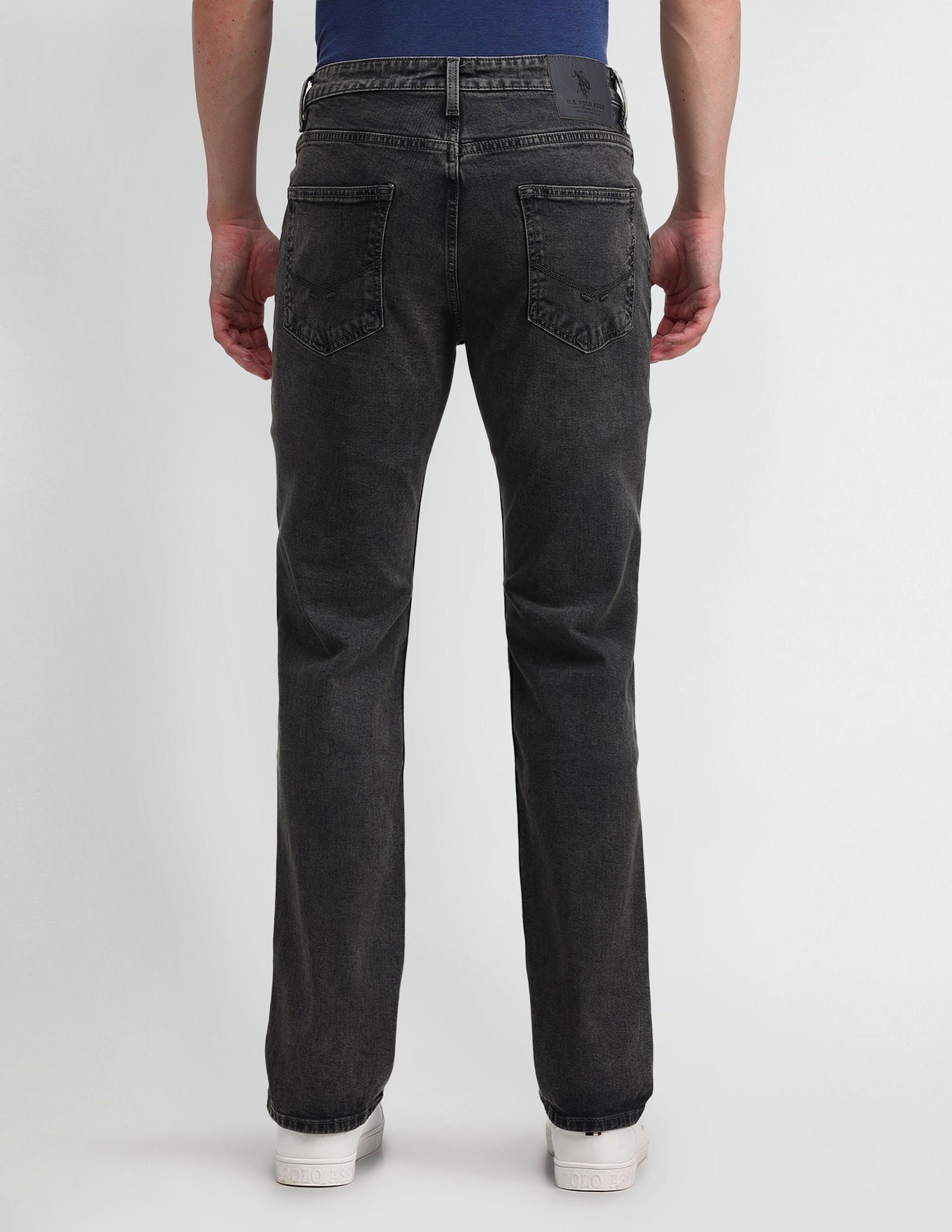 Harold Slim Straight Black Jeans Black - U.S. Polo Assn. India | Large