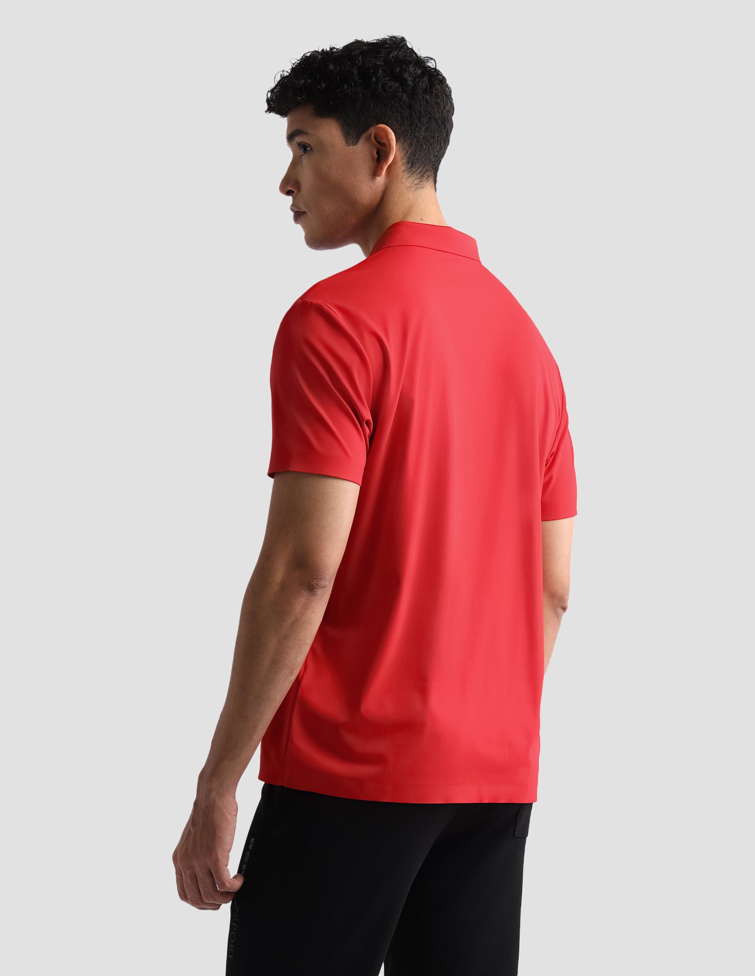 Solid Slim Fit Active Polo Shirt Red - U.S. Polo Assn. India | Large