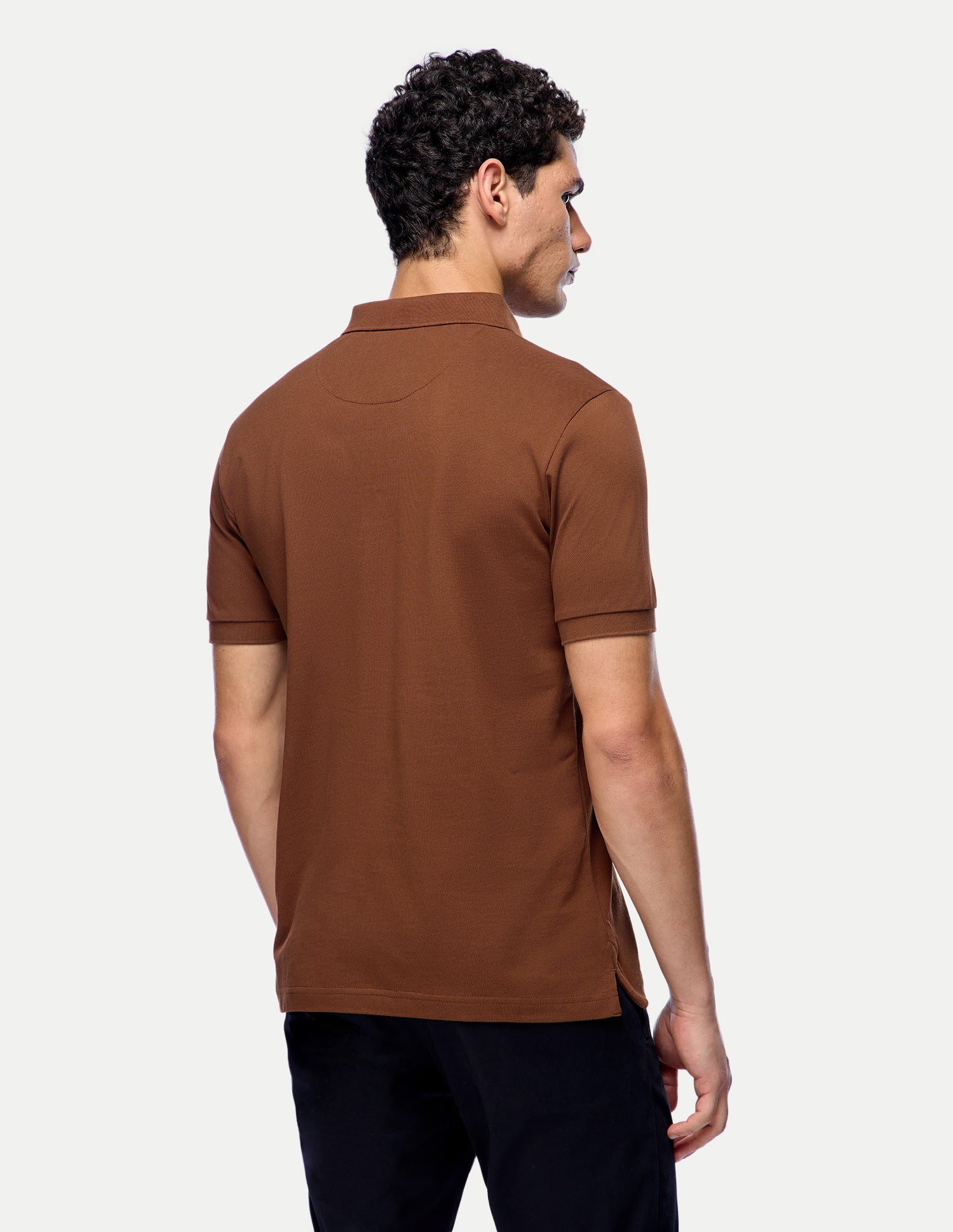 Brand Embroidered Slim Fit Polo Shirt Brown - U.S. Polo Assn. India | Large