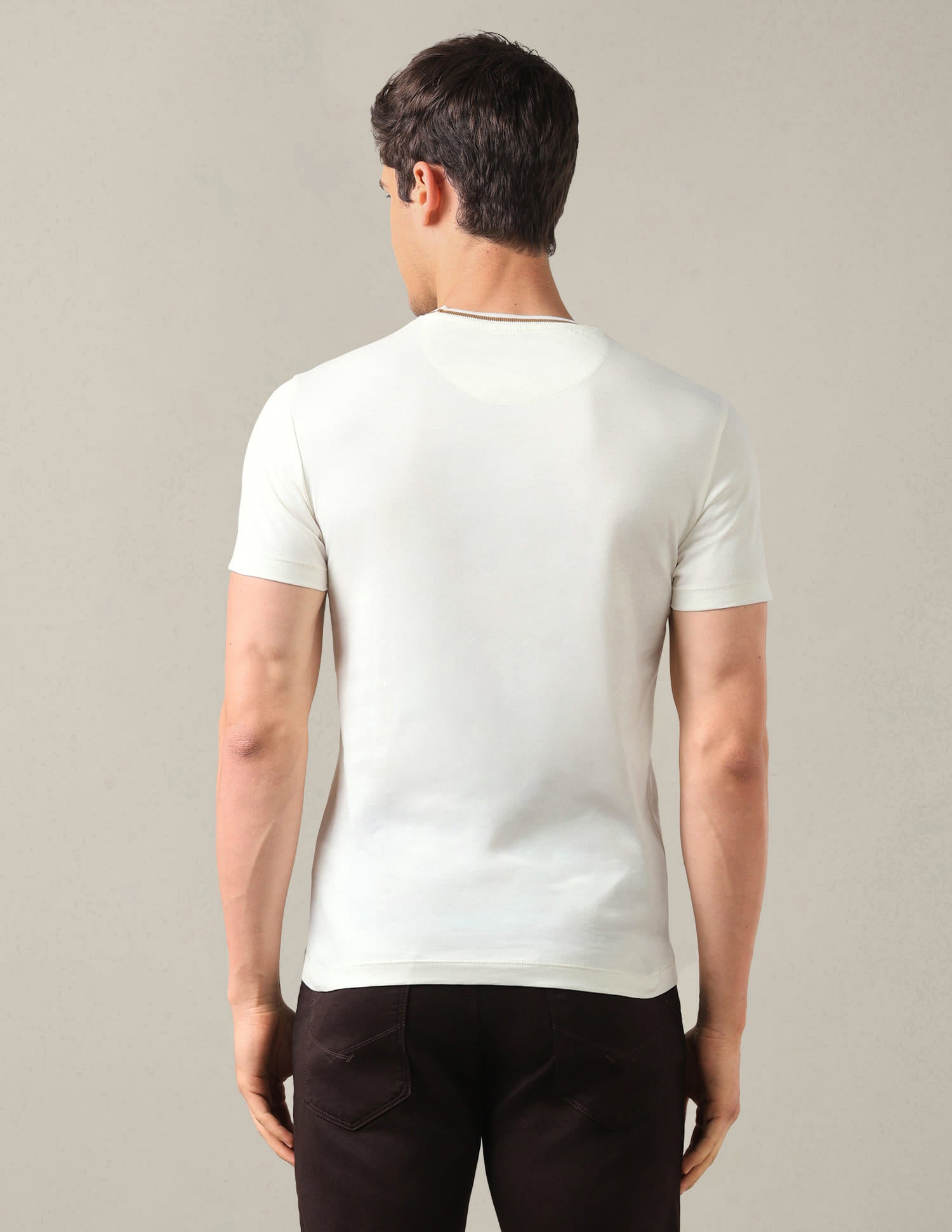 Solid Regular Fit T-Shirt White - U.S. Polo Assn. India | Large