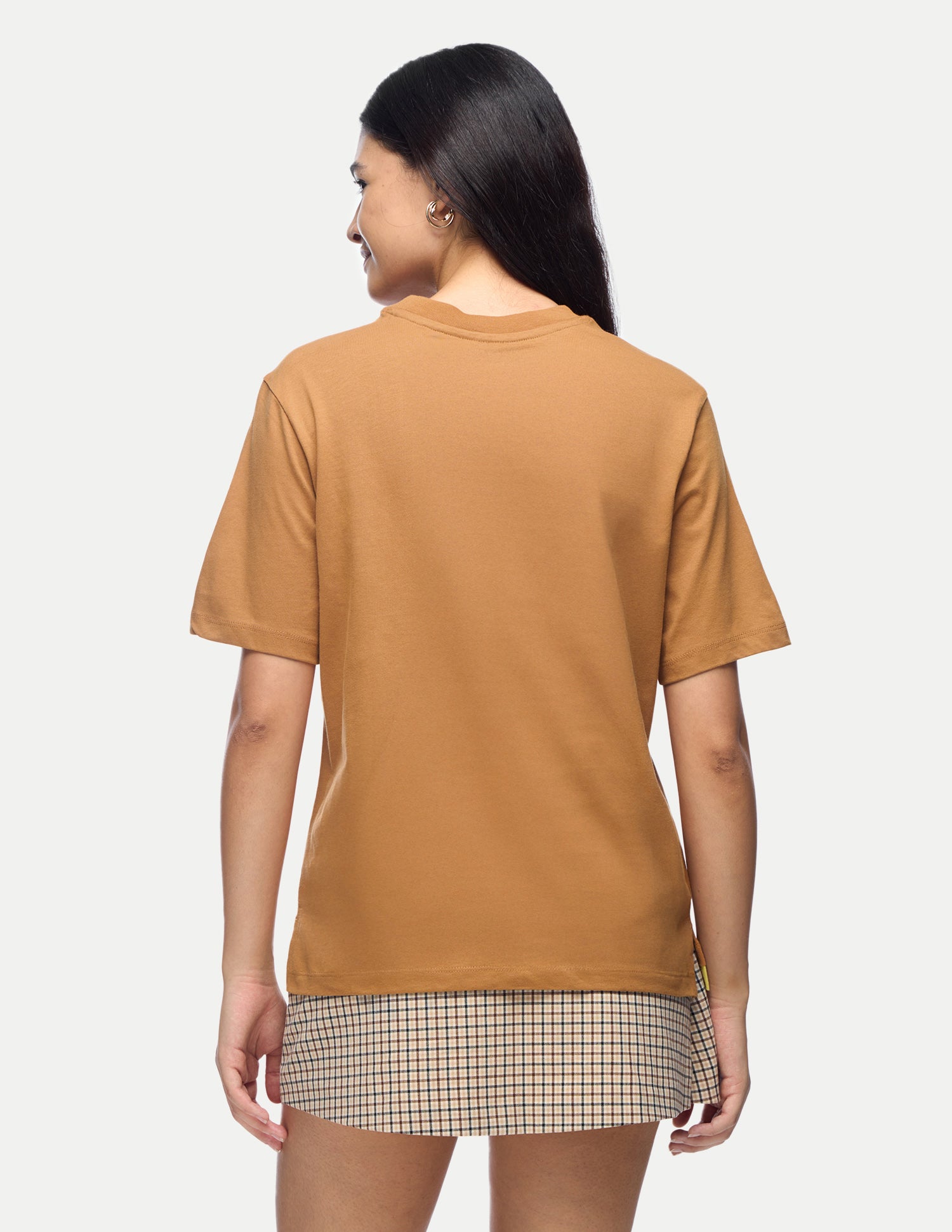 Brand Embroidered Relaxed Fit T-Shirt Light Brown - U.S. Polo Assn. India | Large