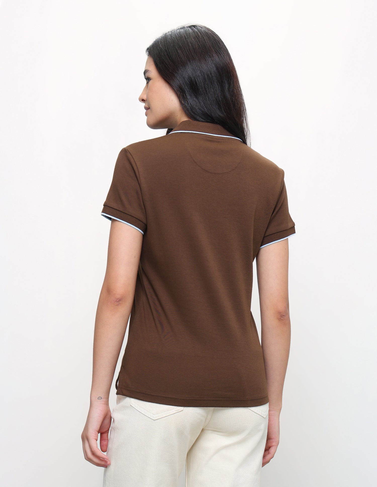Solid Regular Fit Polo Shirt Brown - U.S. Polo Assn. India | Large
