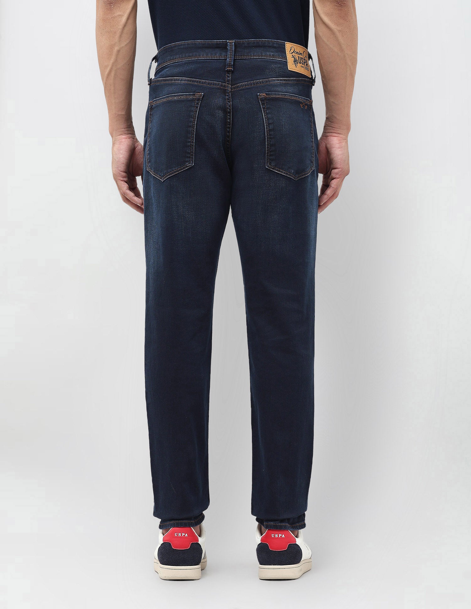 Brandon Slim Tapered Fit Blue Jeans Dark Blue - U.S. POLO ASSN. | Large