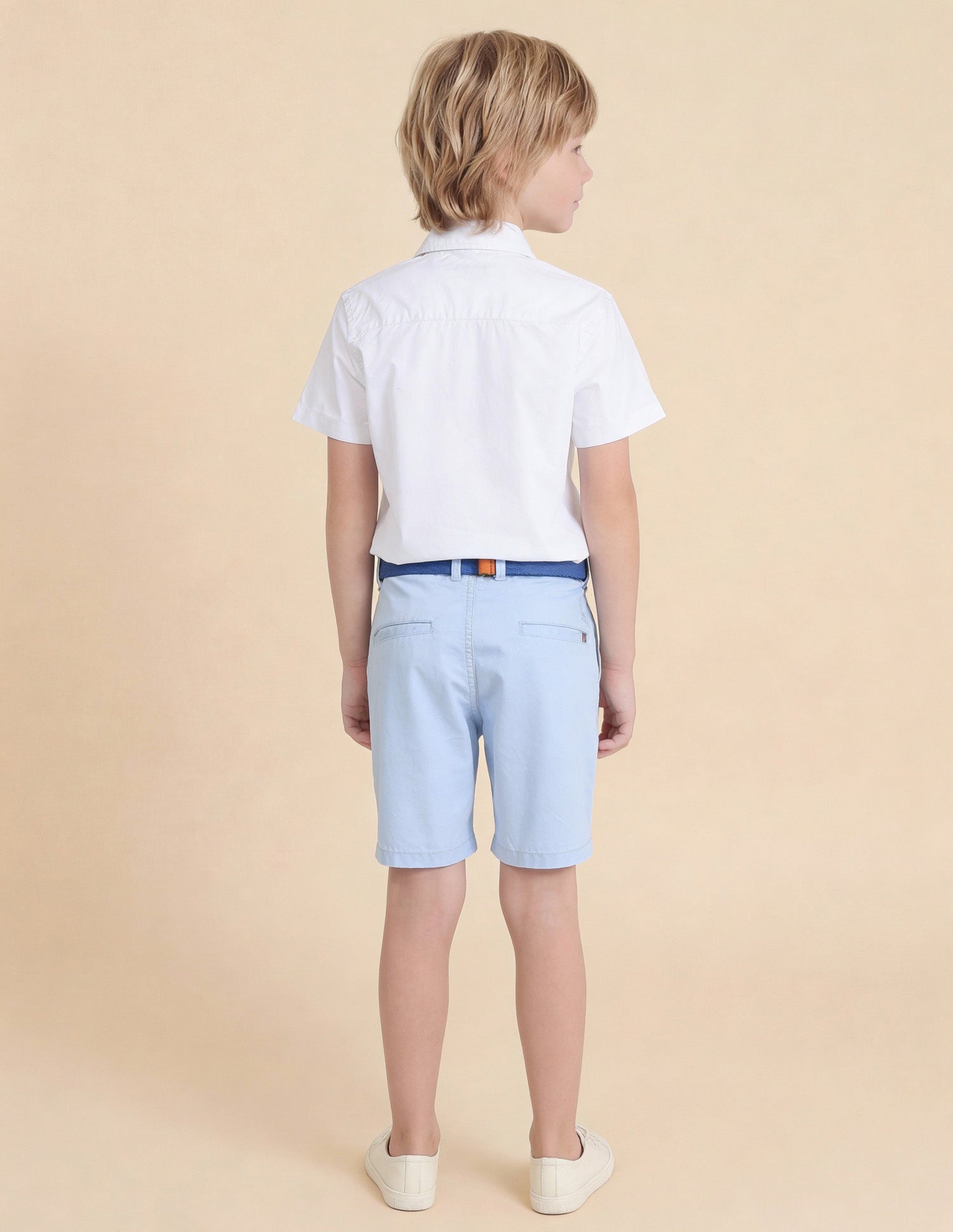 Boys Relaxed Fit Solid Shorts Light Blue - U.S. Polo Assn. India | Large