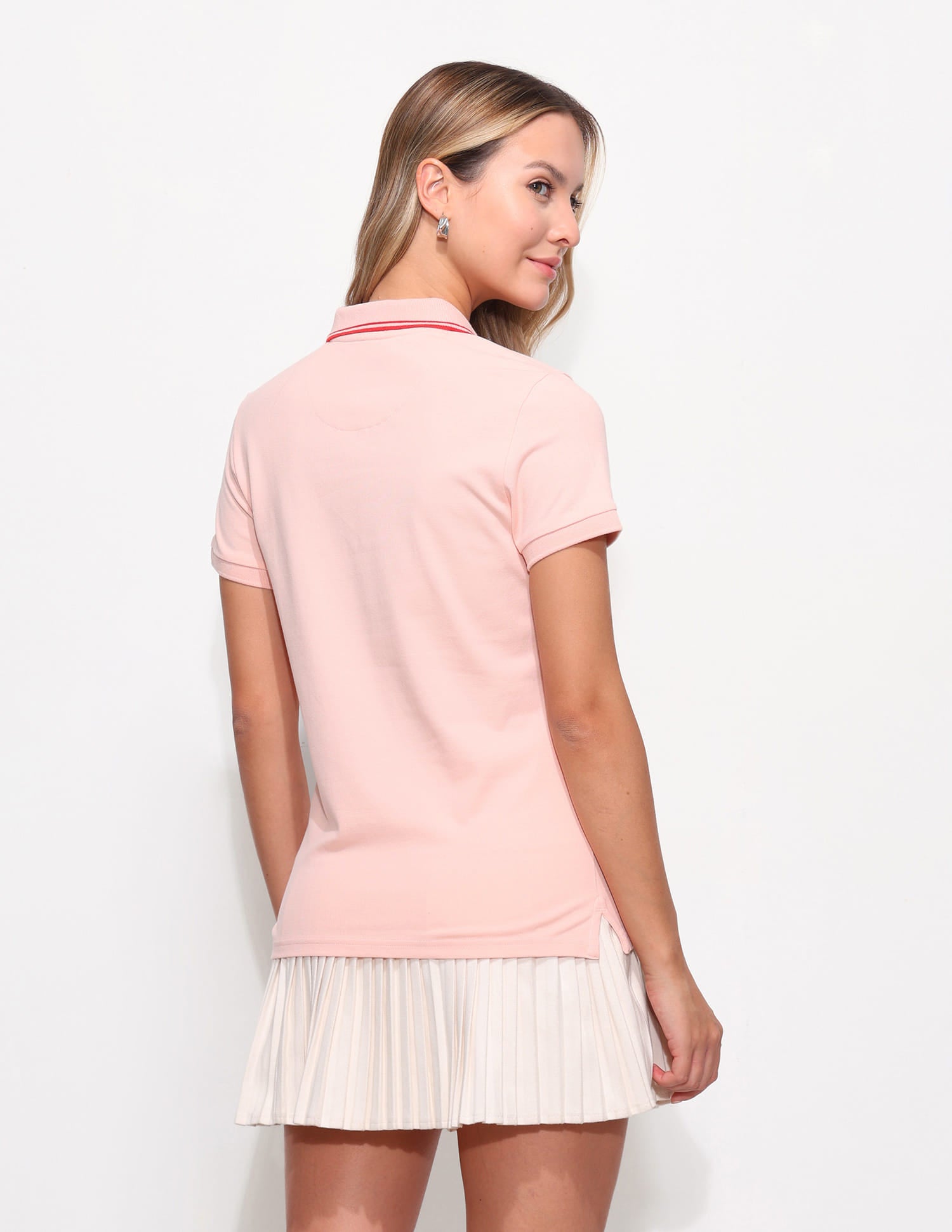 Regular Fit Solid Polo Shirt Pink - U.S. Polo Assn. India | Large