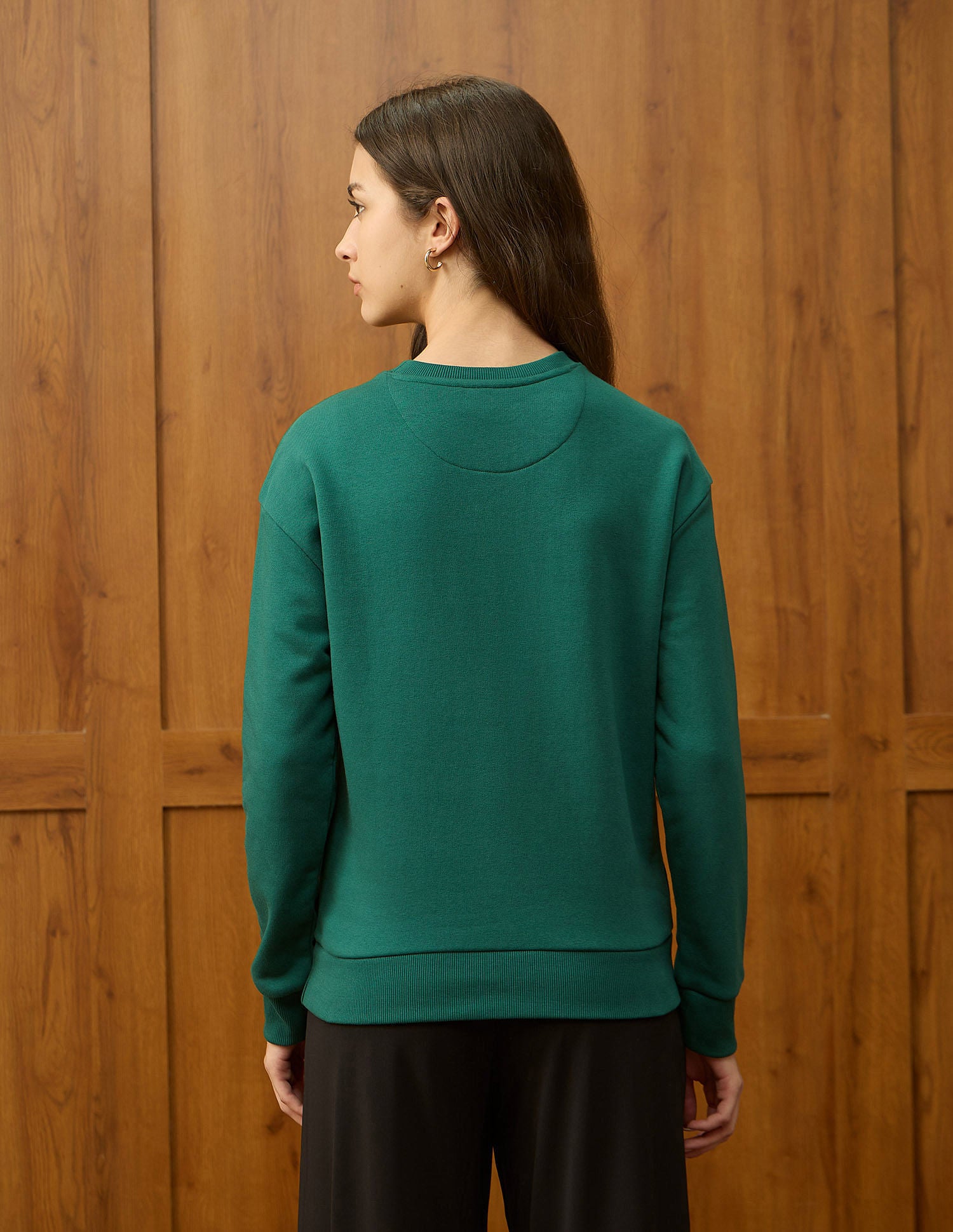 Drop Shoulder Brand Printed Sweatshirt Green - U.S. POLO ASSN. | Large