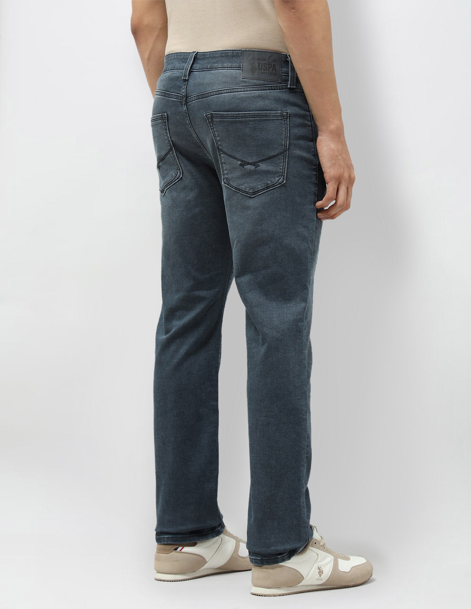 Harold Slim Straight Fit Blue Jeans Blue - U.S. POLO ASSN. | Large