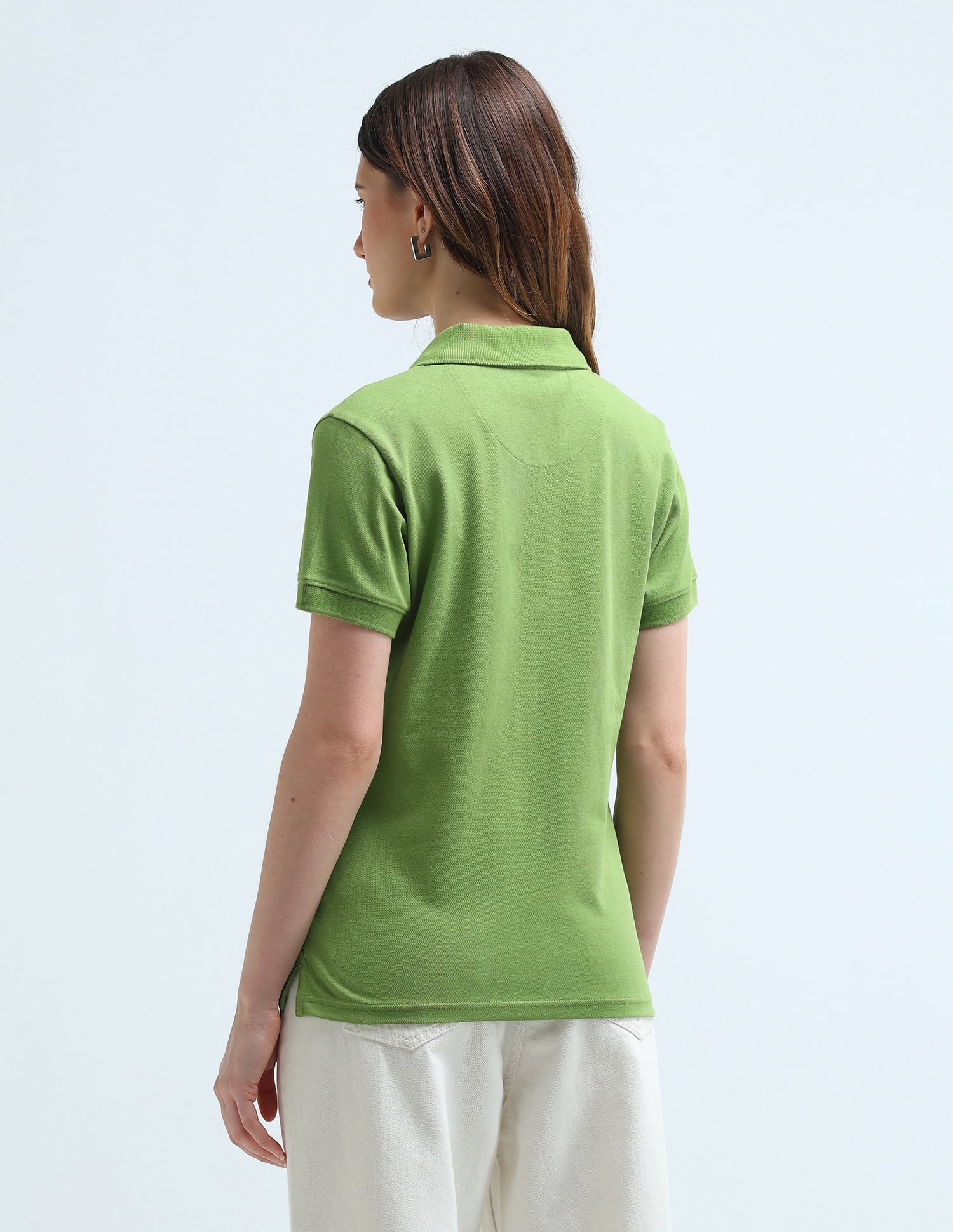 Regular Fit Cotton Polo Shirt Green - U.S. Polo Assn. India | Large