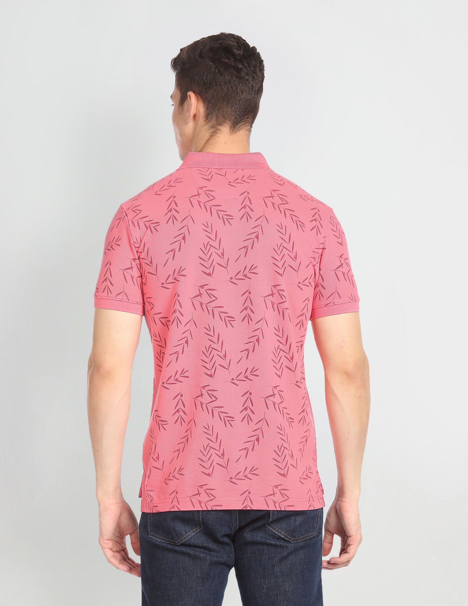 Cotton Floral Print Polo Shirt Pink - U.S. POLO ASSN. | Large