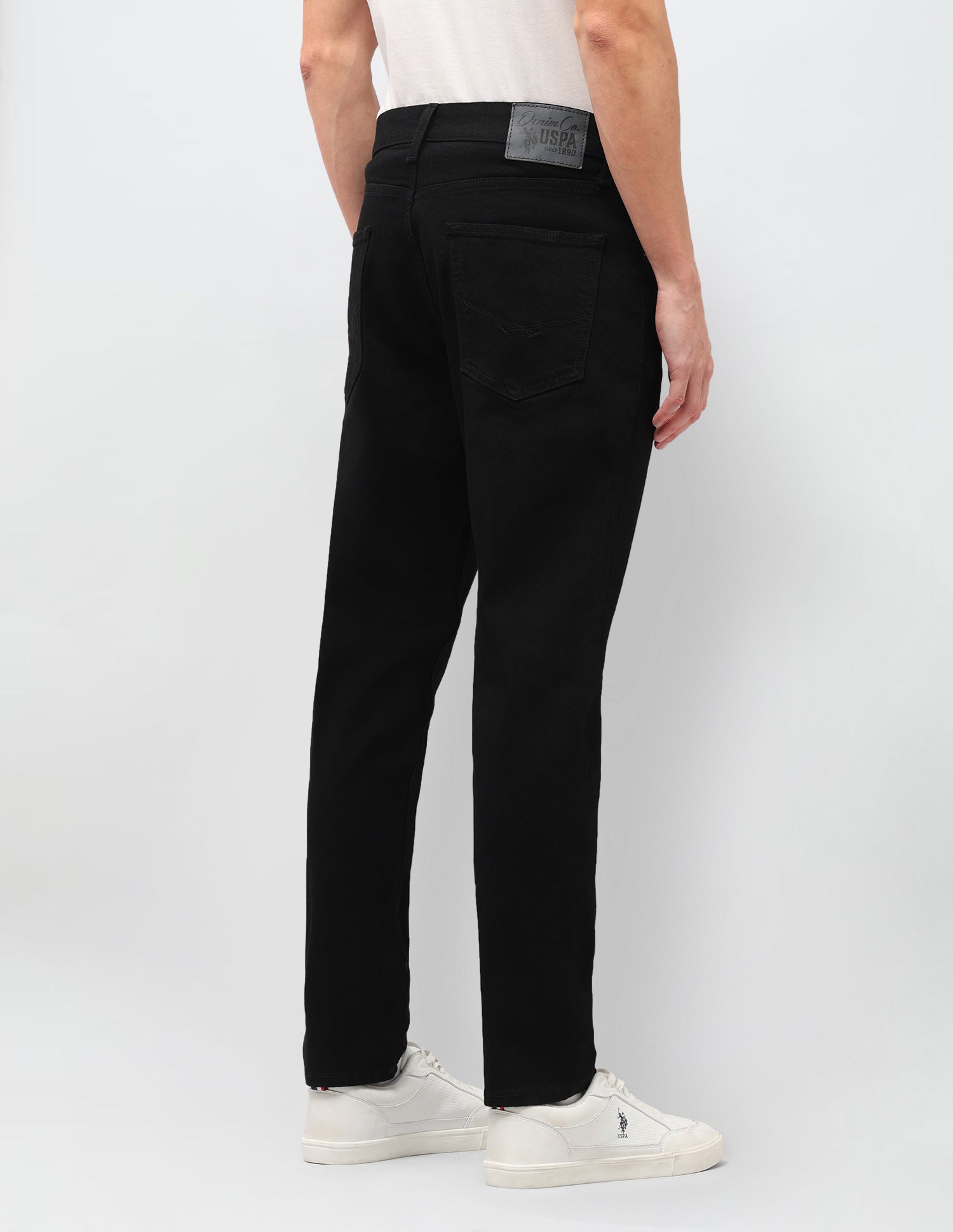 Cole Comfort Cropped Fit Black Jeans Black - U.S. Polo Assn. India | Large