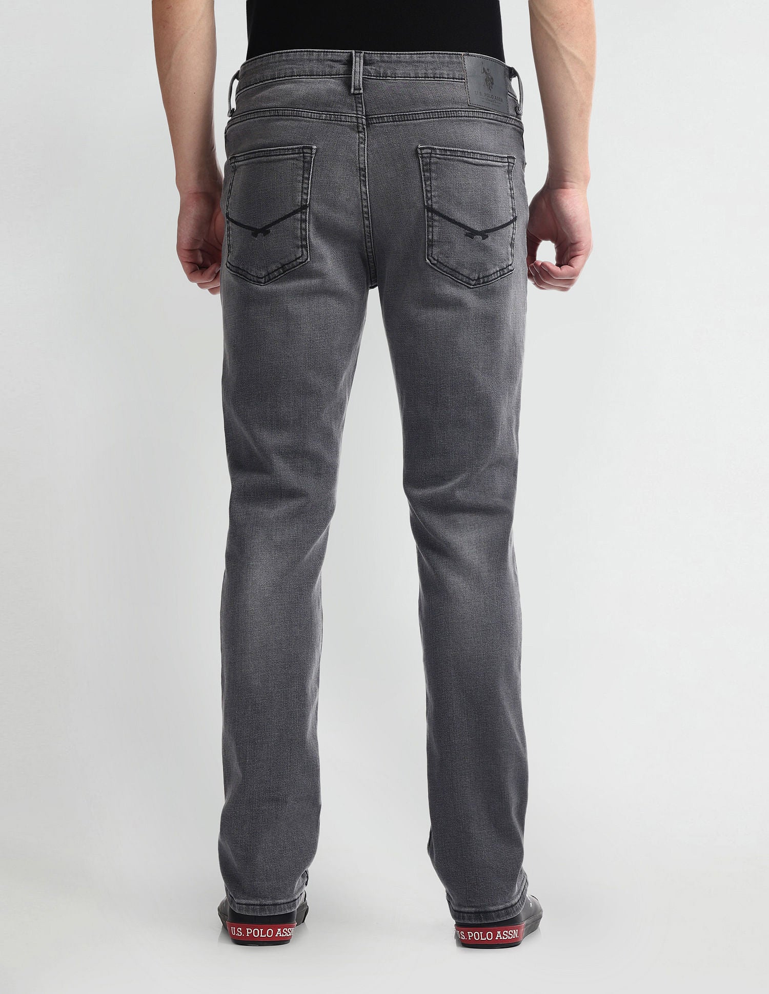 Harold Slim Straight Fit Black Jeans Grey - U.S. POLO ASSN. | Large