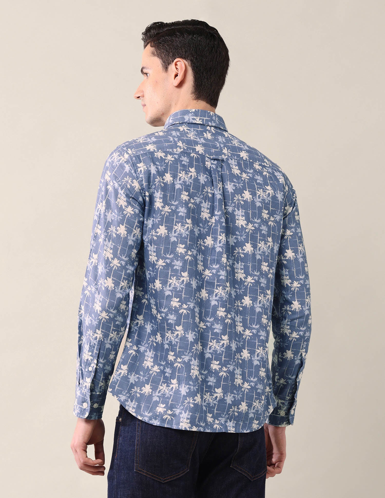 Abstract Tailored Fit Shirt Blue - U.S. Polo Assn. India | Large