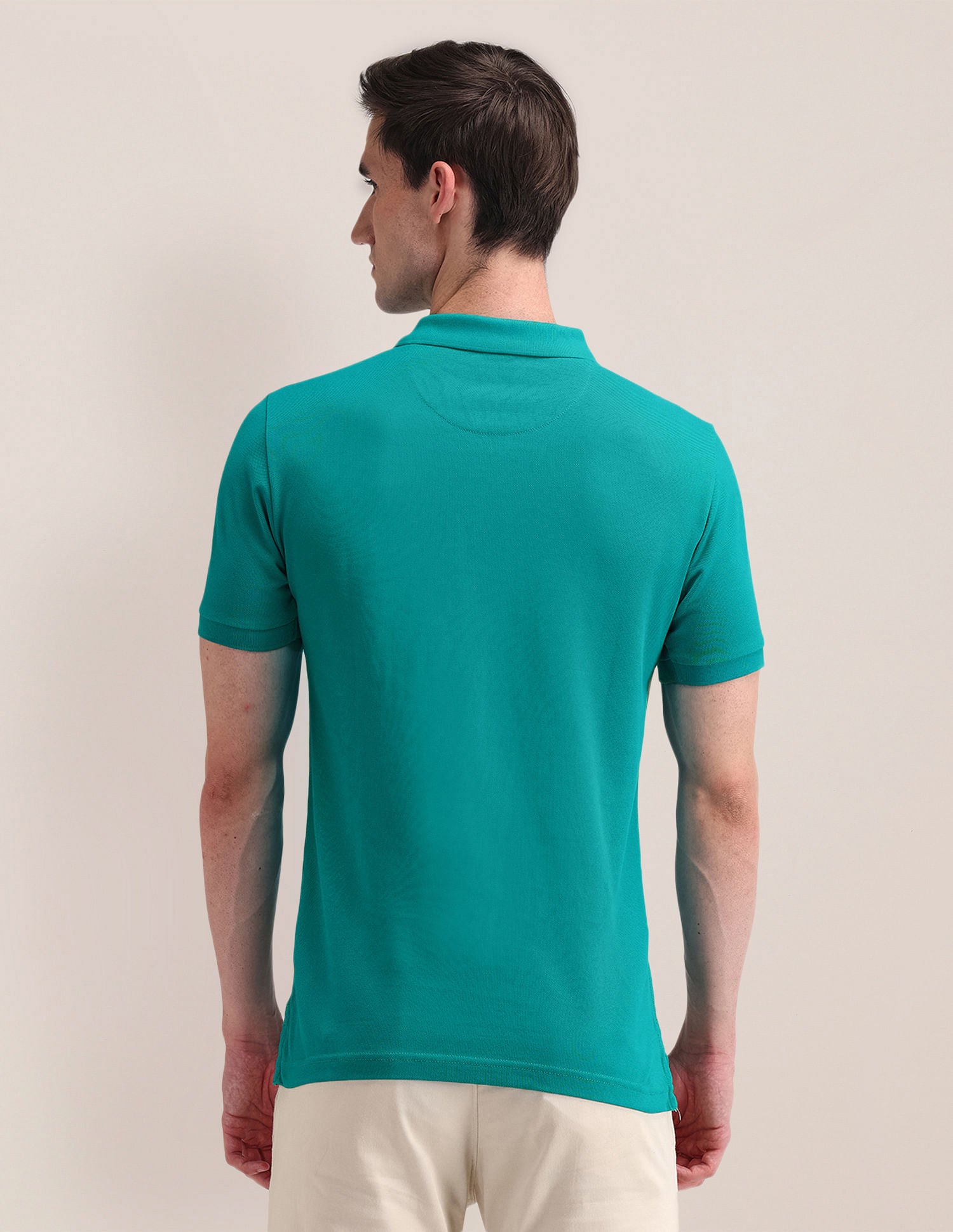 Solid Slim Fit Polo Shirt Green - U.S. POLO ASSN. | Large