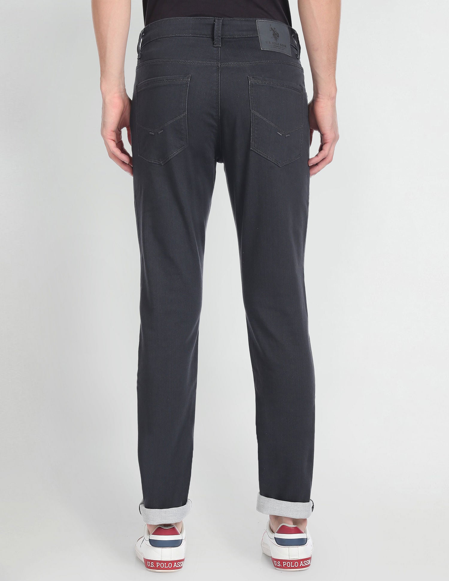 Rinsed Slim Tapered Fit Jeans Dark Grey - U.S. POLO ASSN. | Large