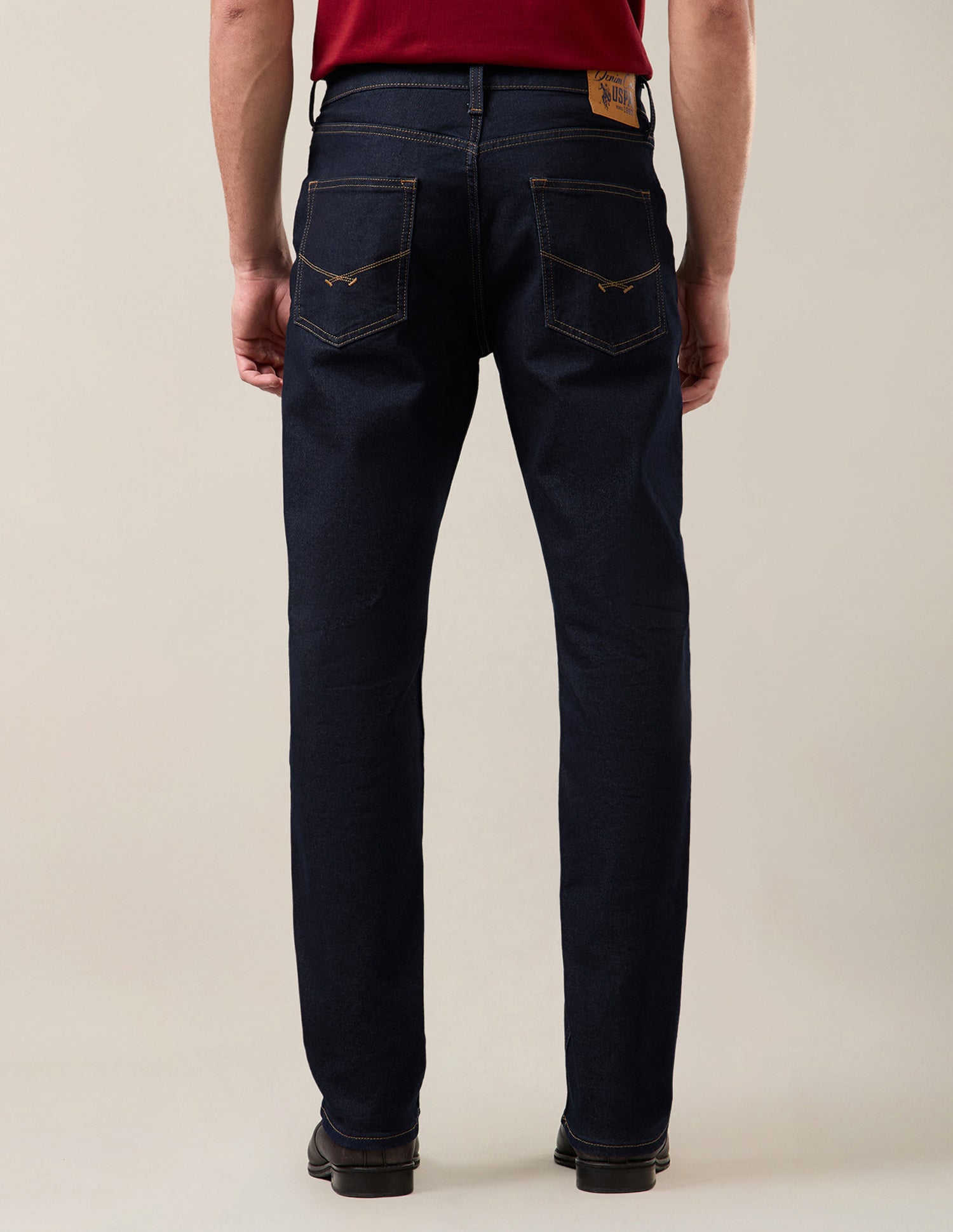 Harold Slim Straight Fit Blue Jeans Dark Indigo - U.S. Polo Assn. India | Large