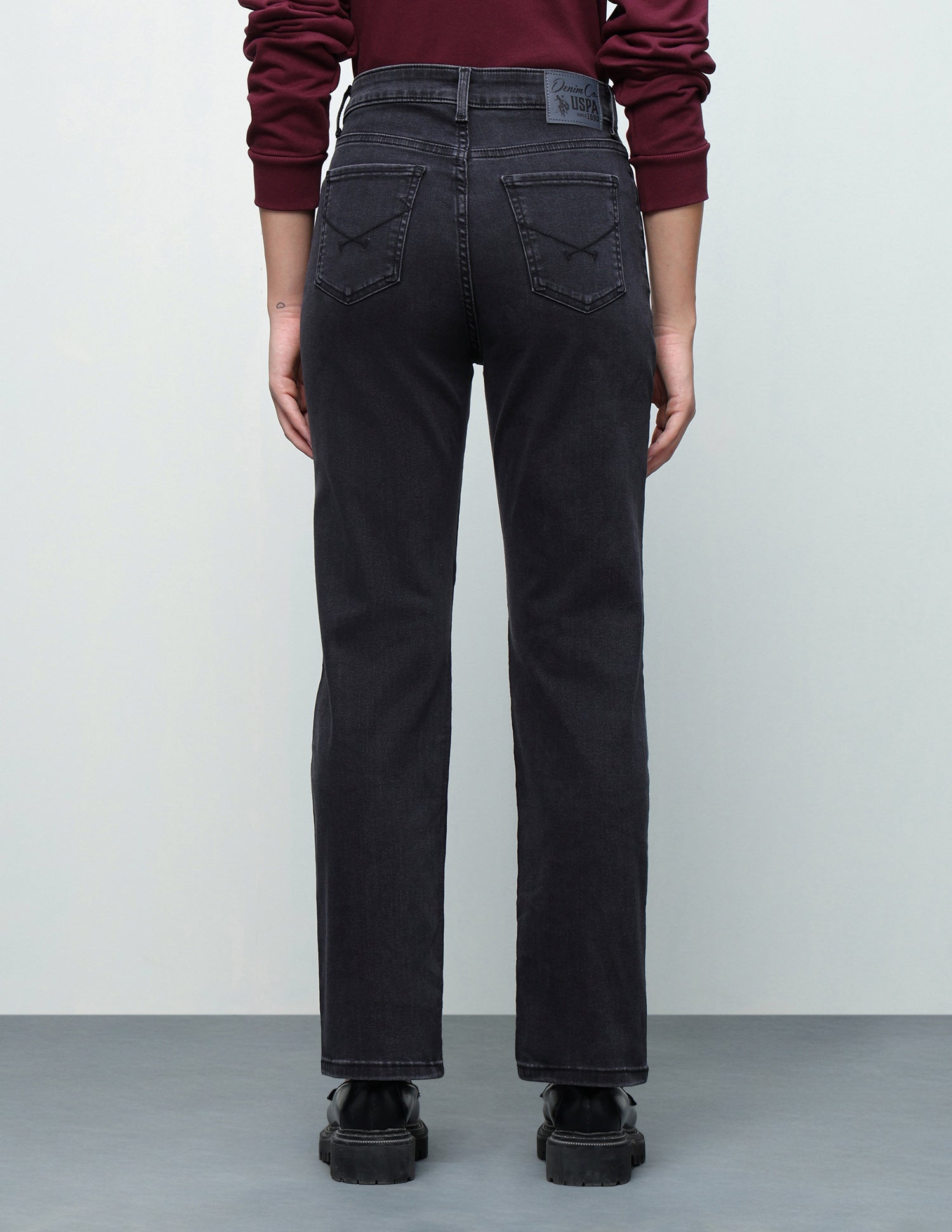 Straight Fit Grey Jeans Dark Grey - U.S. Polo Assn. India | Large
