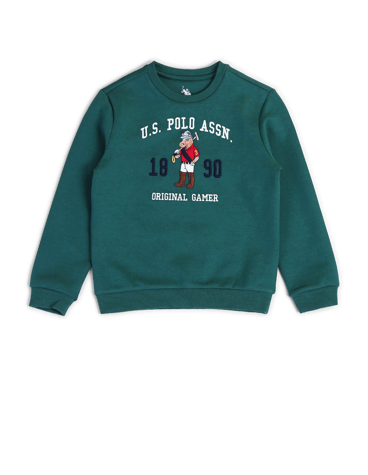 Boys Brand Embroidered Sweatshirt Kumquat - U.S. POLO ASSN. | Large