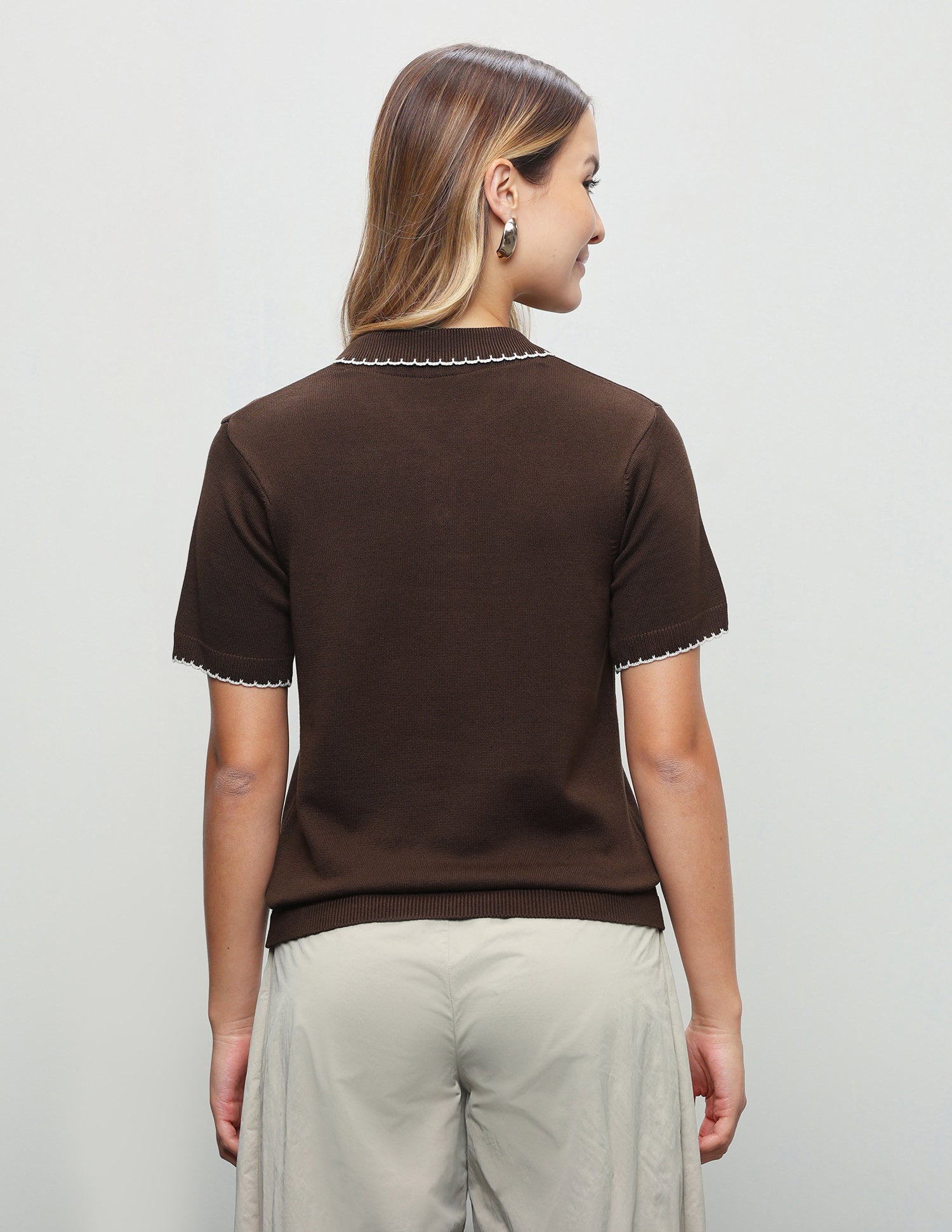 Solid Relaxed Fit Top Dark Brown - U.S. Polo Assn. India | Large