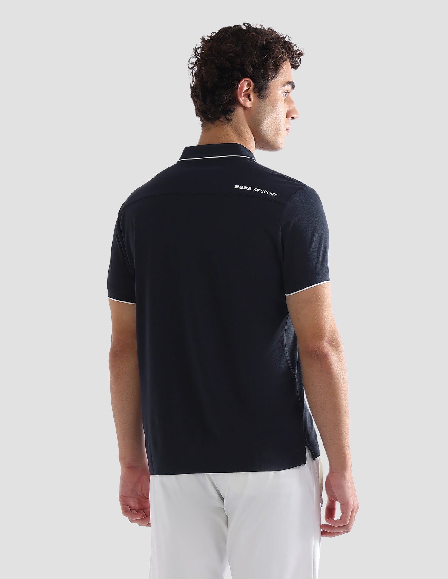 Solid Slim Fit Active Polo Shirt Teal - U.S. Polo Assn. India | Large