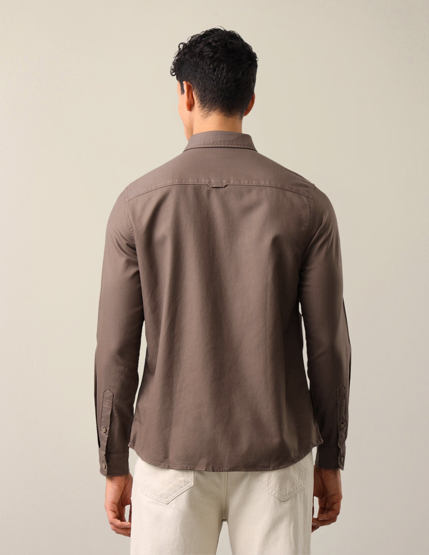 Twill Solid Shirt Brown - U.S. Polo Assn. India | Large