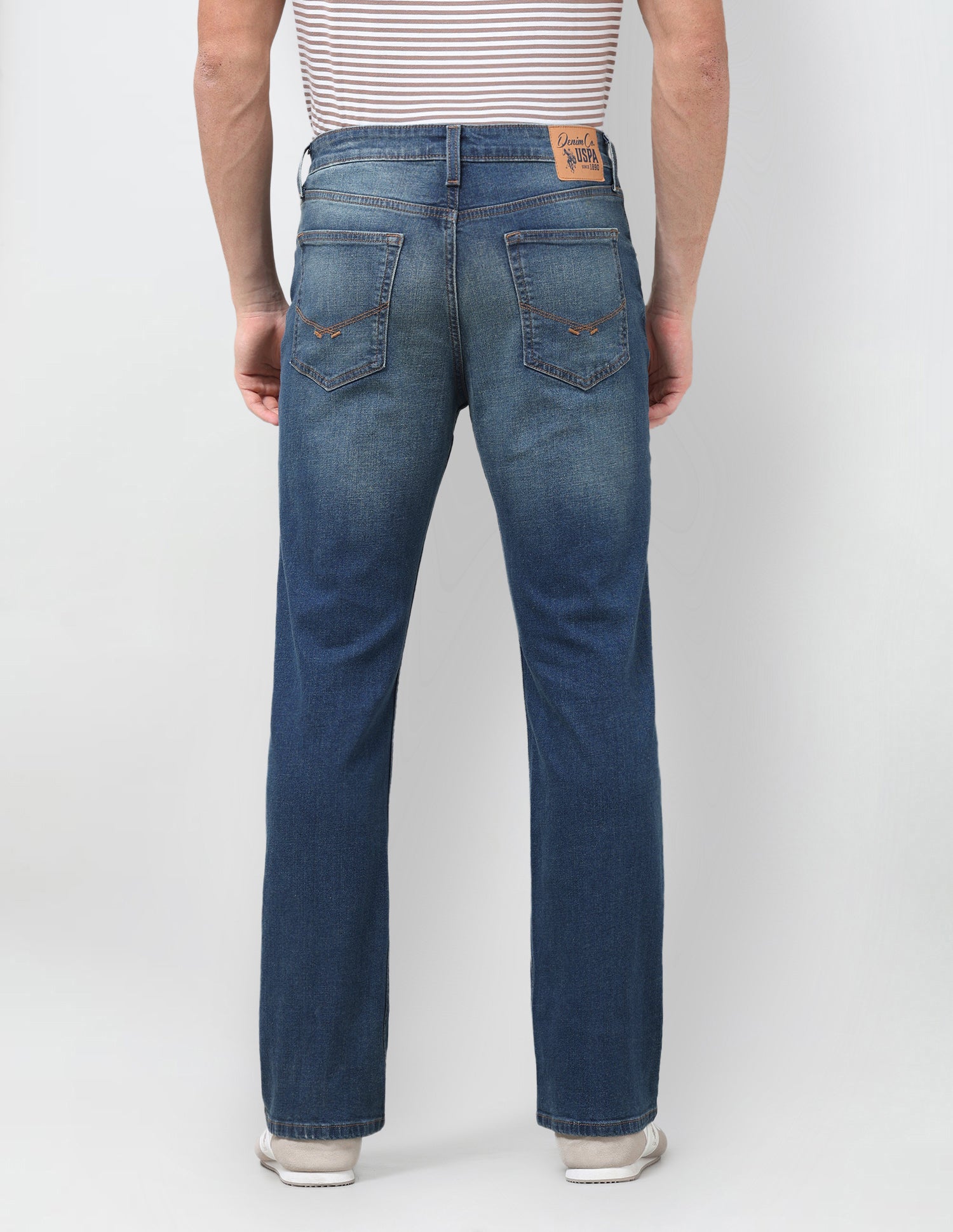 Connor Bootcut Fit Blue Jeans Mid Blue - U.S. Polo Assn. India | Large