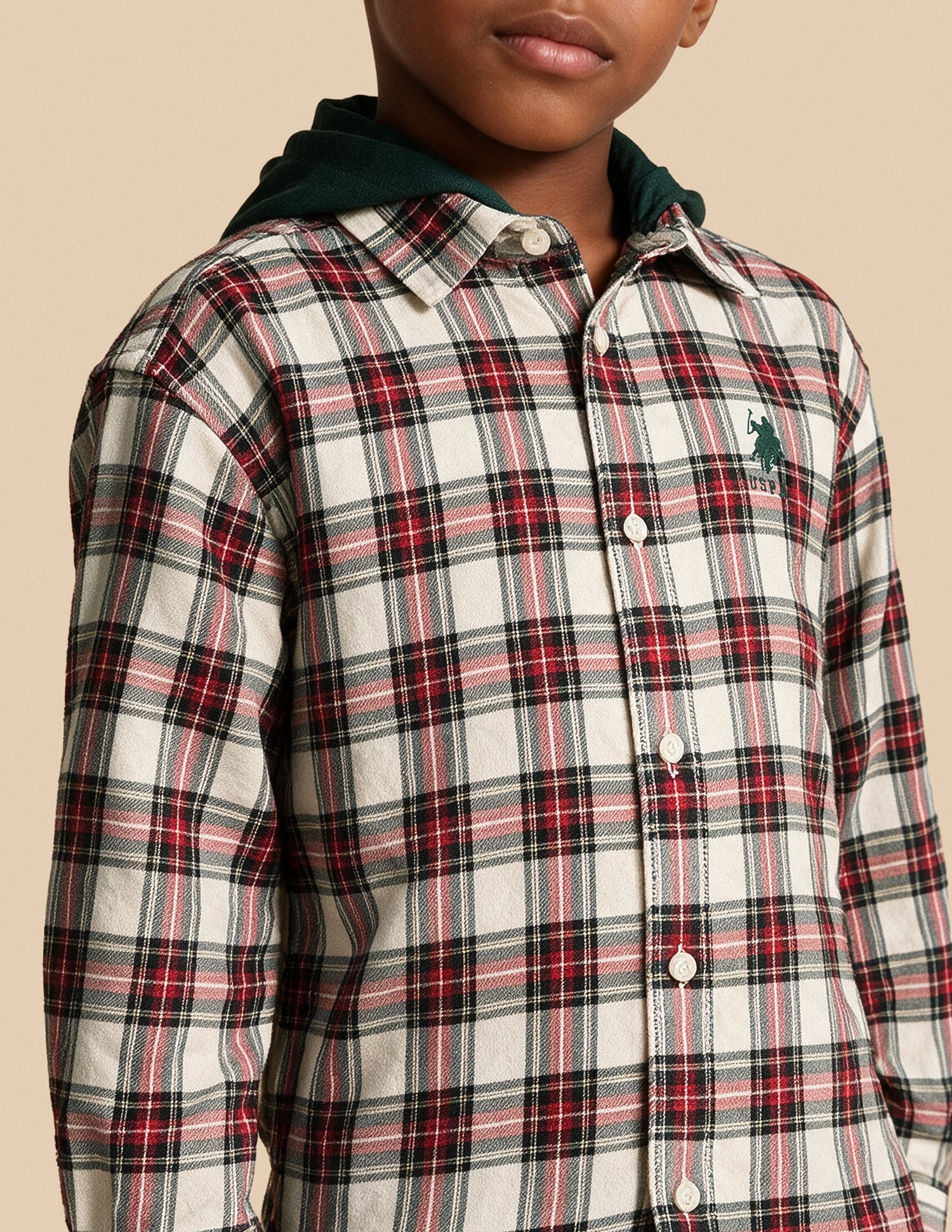 Twill Plaid Checked Shirt Red - U.S. Polo Assn. India | Large