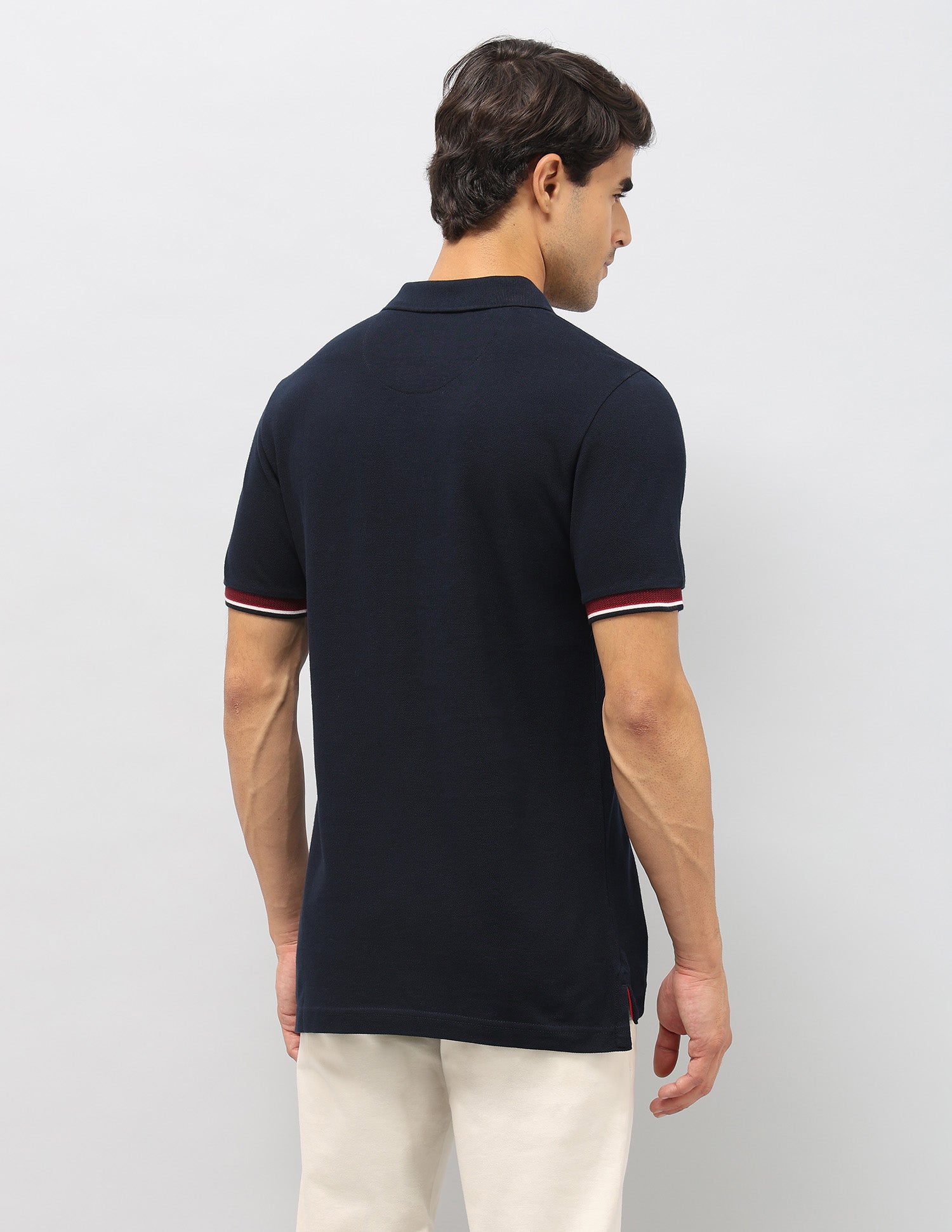 Brand Embossed Slim Fit Polo Shirt Navy - U.S. Polo Assn. India | Large