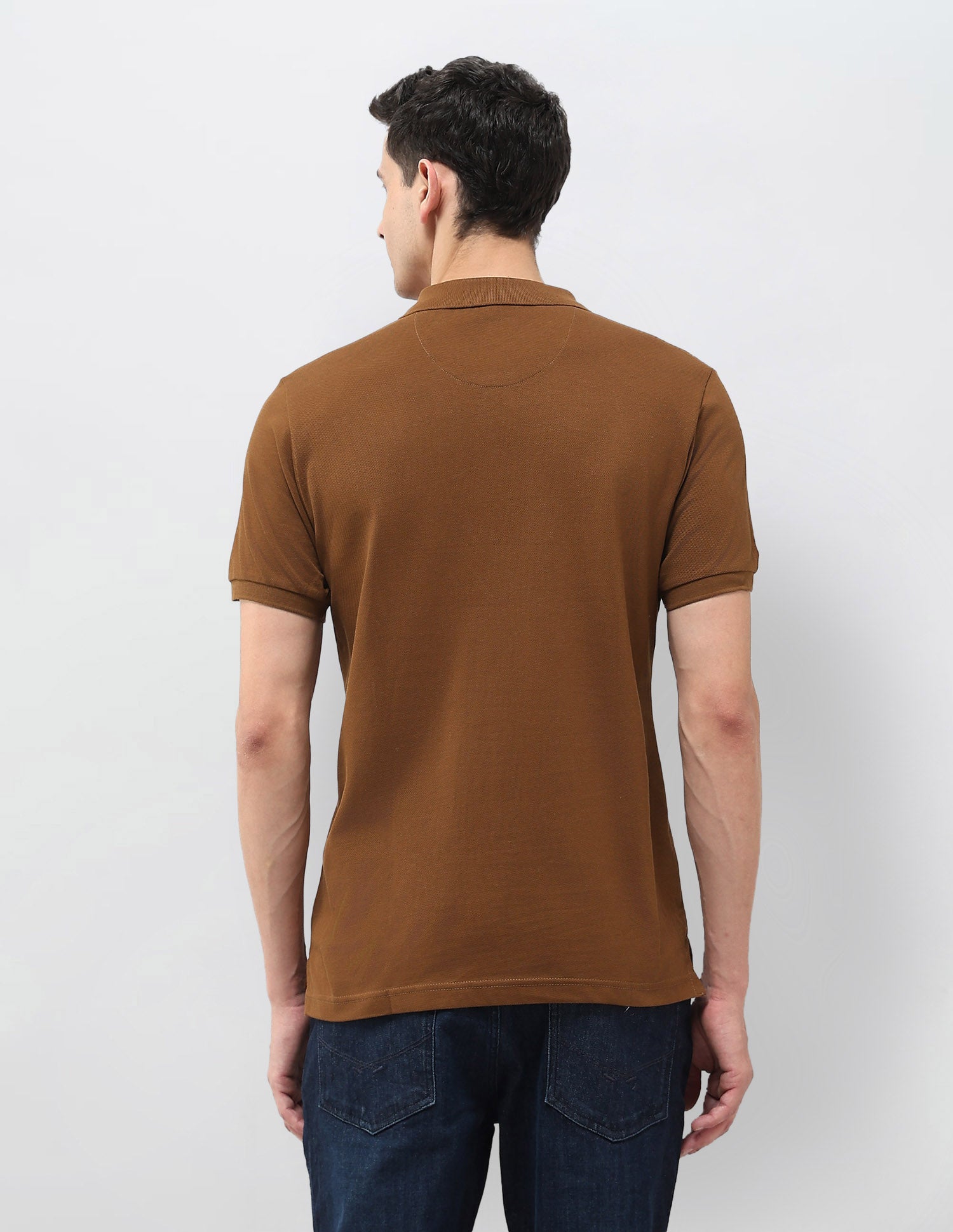 Solid Muscle Fit Polo Shirt Brown - U.S. POLO ASSN. | Large